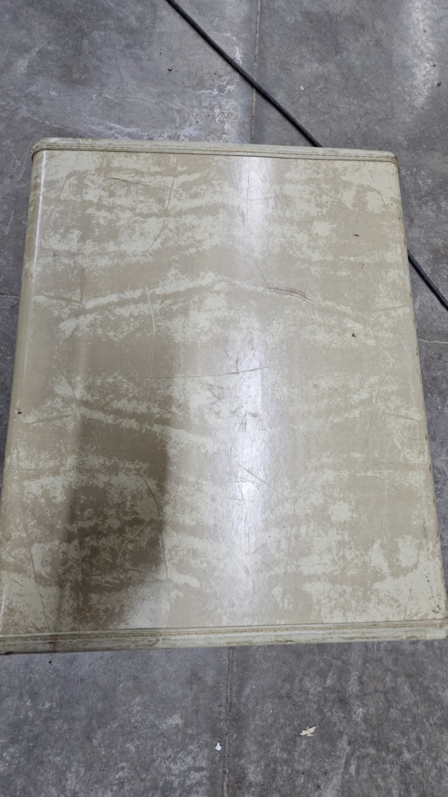 VINTAGE SUITCASE, Samsonite Streamline Marble Cream Luggage W/ Key And Hangers
