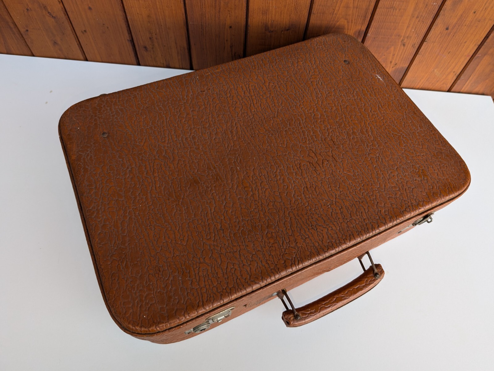 Leather Vintage Suitcase 50s Retro Weekender Mid Century 60s