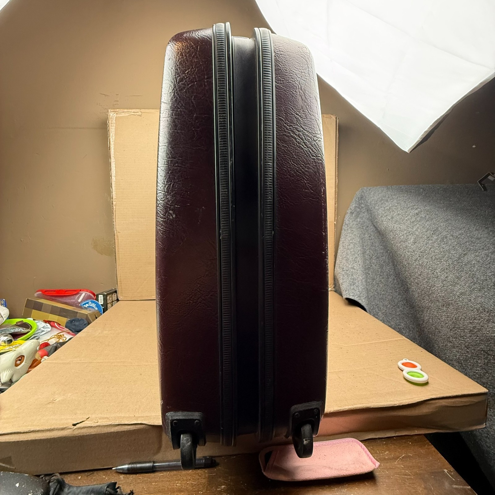 Vintage Samsonite Sentry II Suitcase Luggage JC Penney key missing damage
