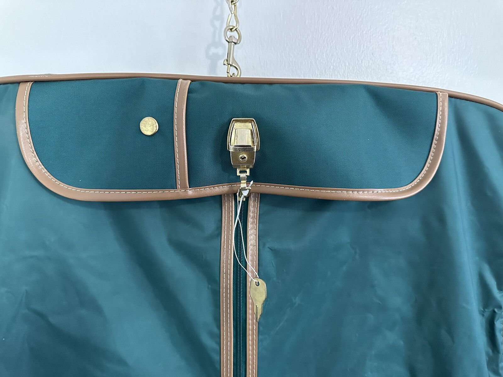 Vintage Jaguar Green Suit Garment Travel Bag