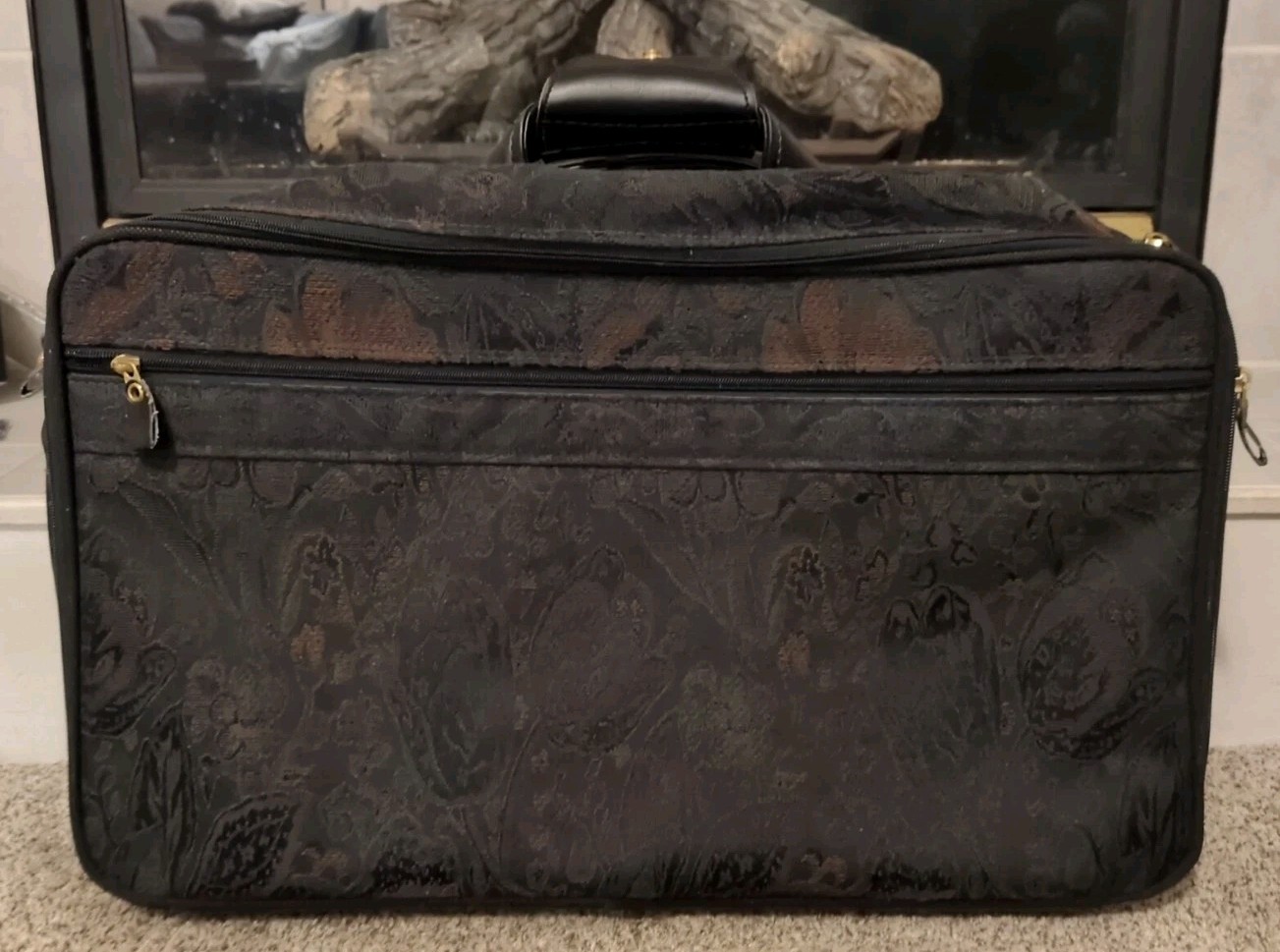 Vtg Samsonite Carry On Luggage-Silhouette 5- 1993-Paisley Fabric Print-15x23x9