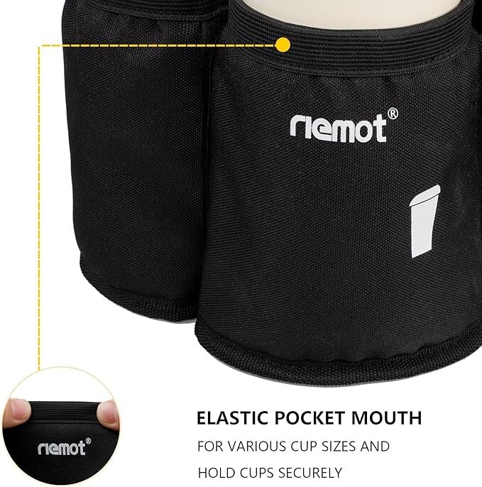 Luggage Travel Cup Holder Free Hand Drink Carrier – Hold Two Coffee Mugs