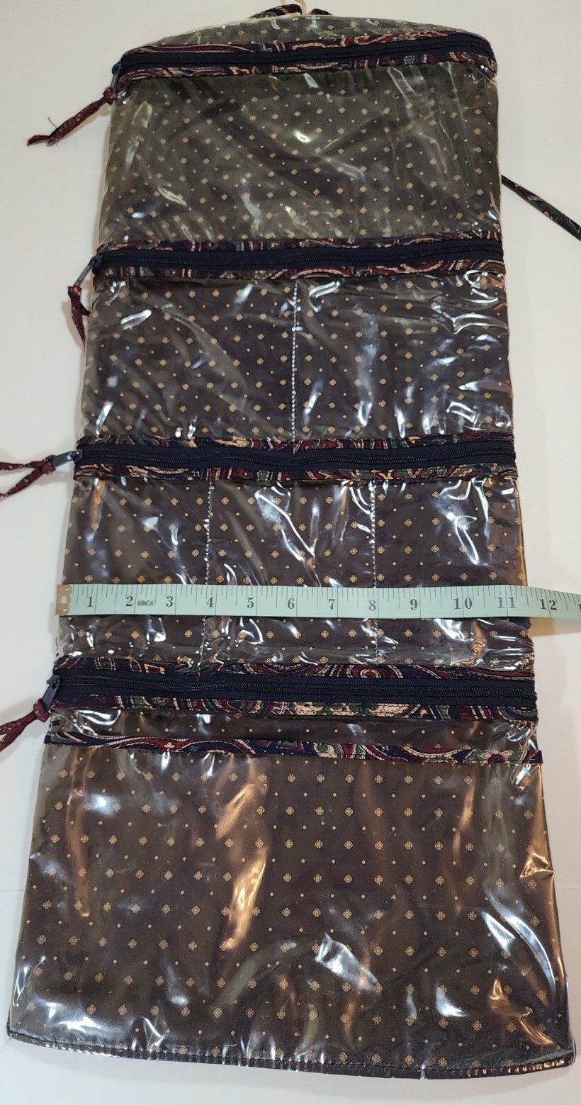 Vtg Vera Bradley Retired “Medallion” Garment Bag + Hanging Travel Organizer Bag