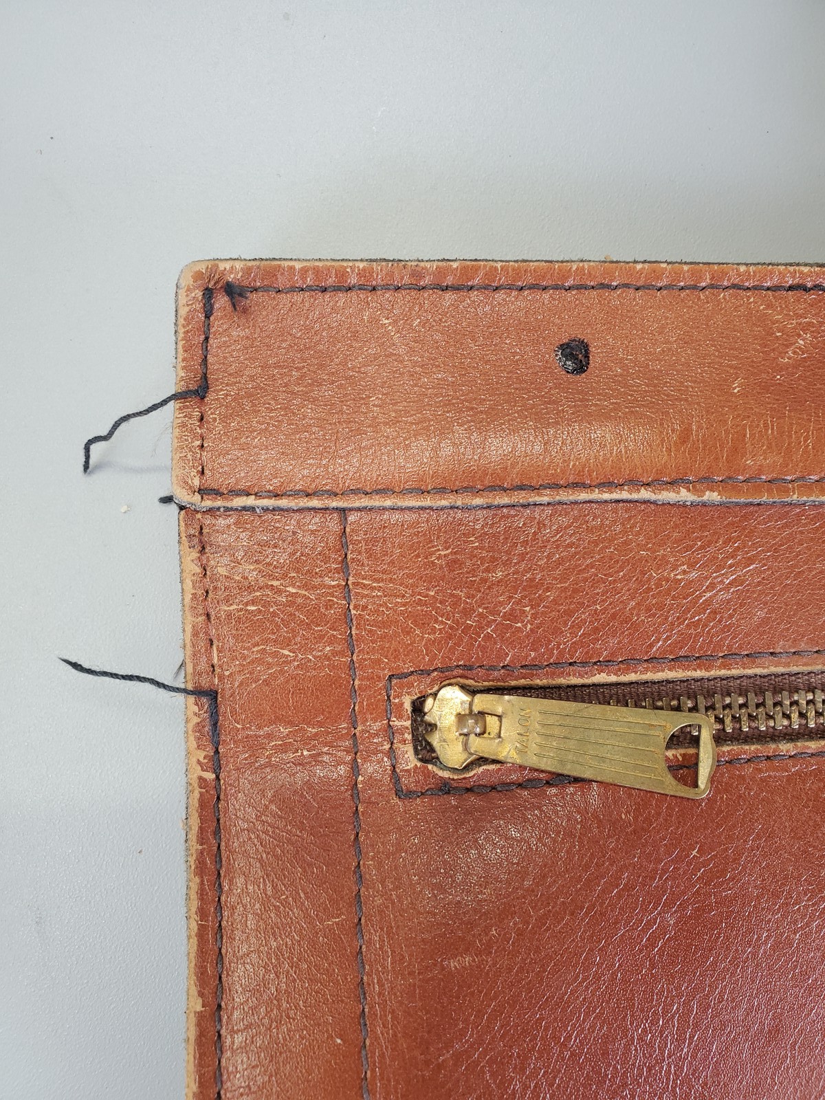 Vintage 16″ x 11″ Brown Leather Briefcase Portfolio Document Bag
