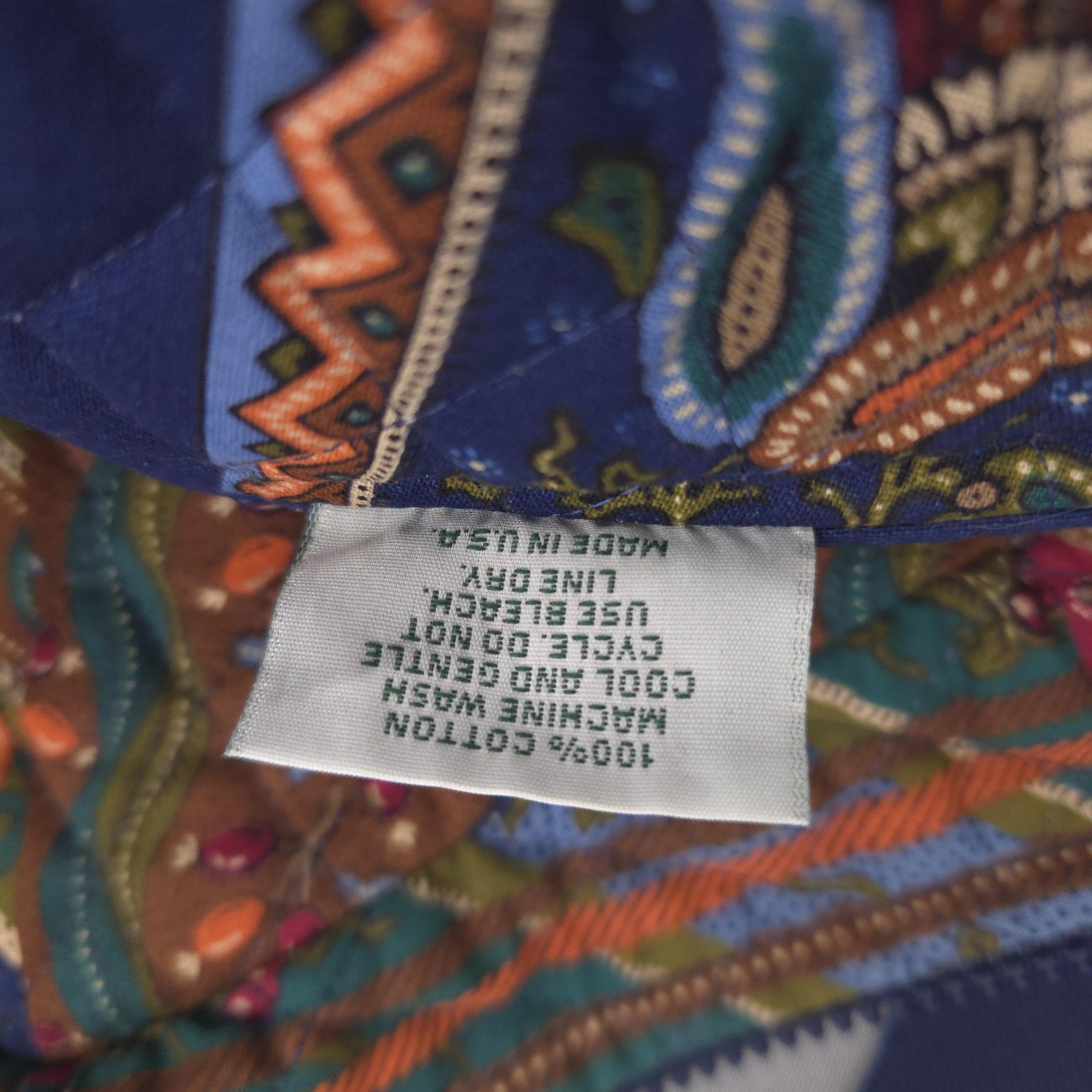 Vtg Vera Bradley Garment Bag Quilted Cotton Patchwork Travel Luggage USA 47×24