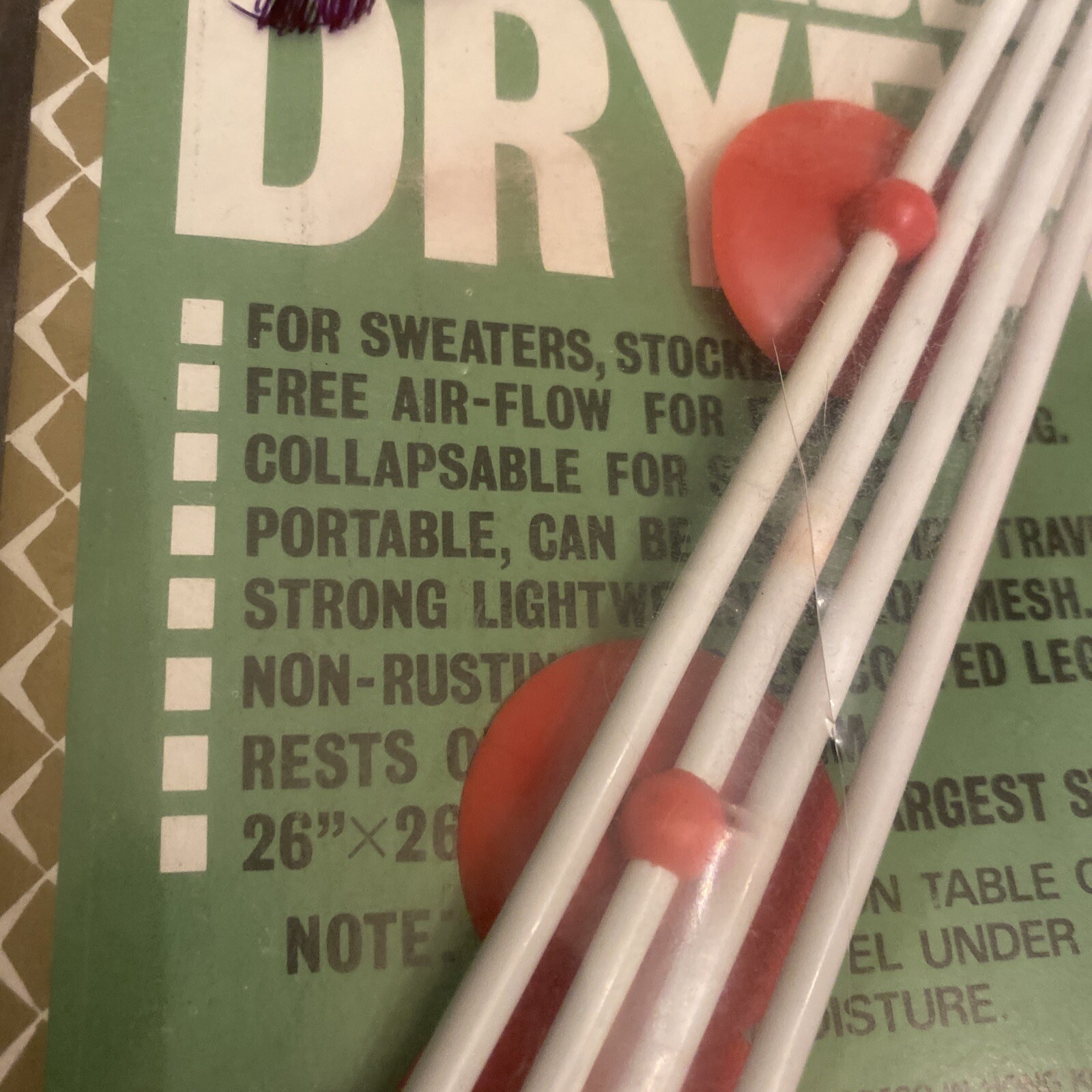 Vintage 1970s LOBECO Portable Dryer Rack New/old Stock Sealed Camping RV Travel