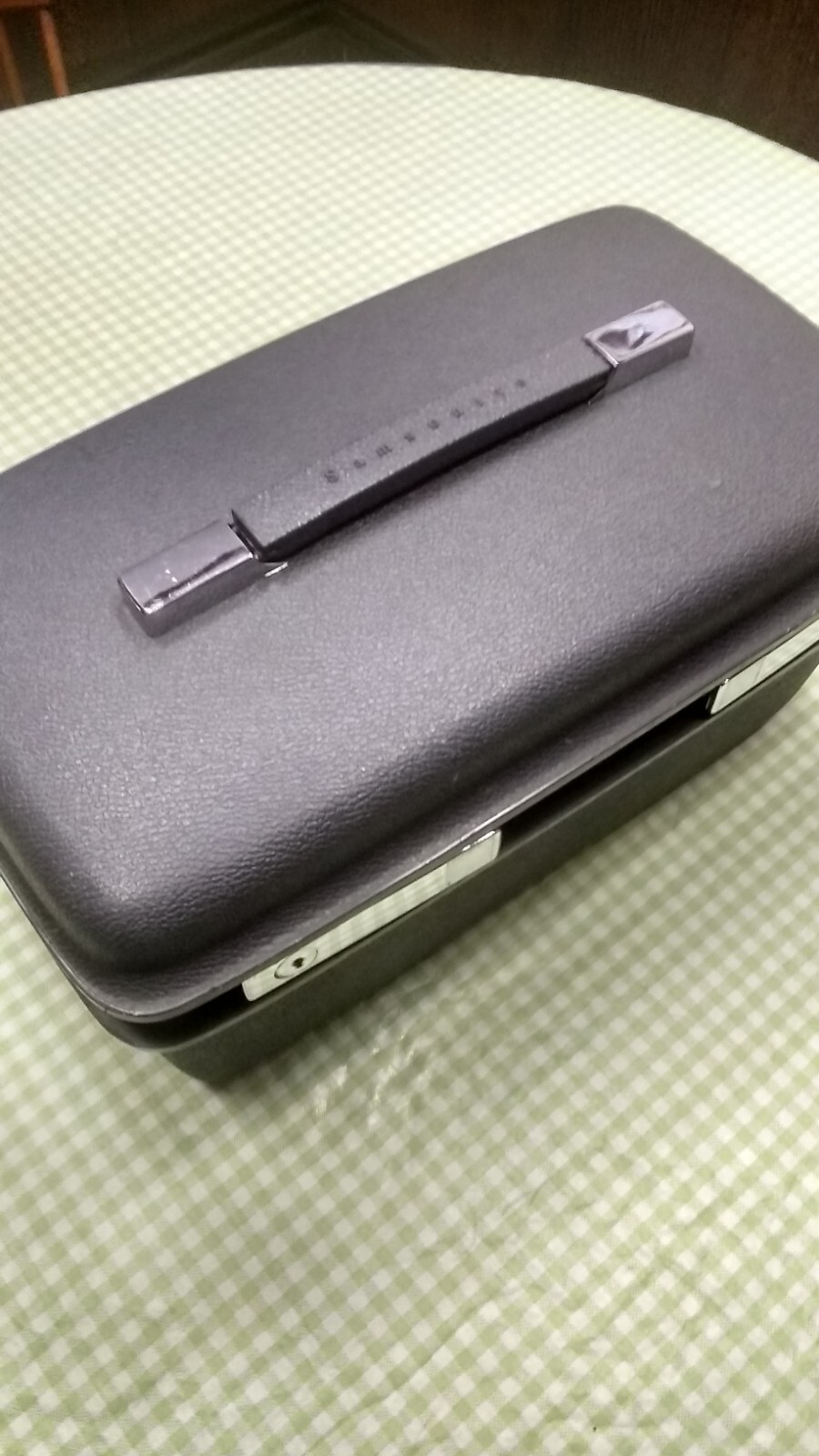 Vintage Original Samsonite Saturn Gray Travel Cosmetic Luggage Vanity Case W/key