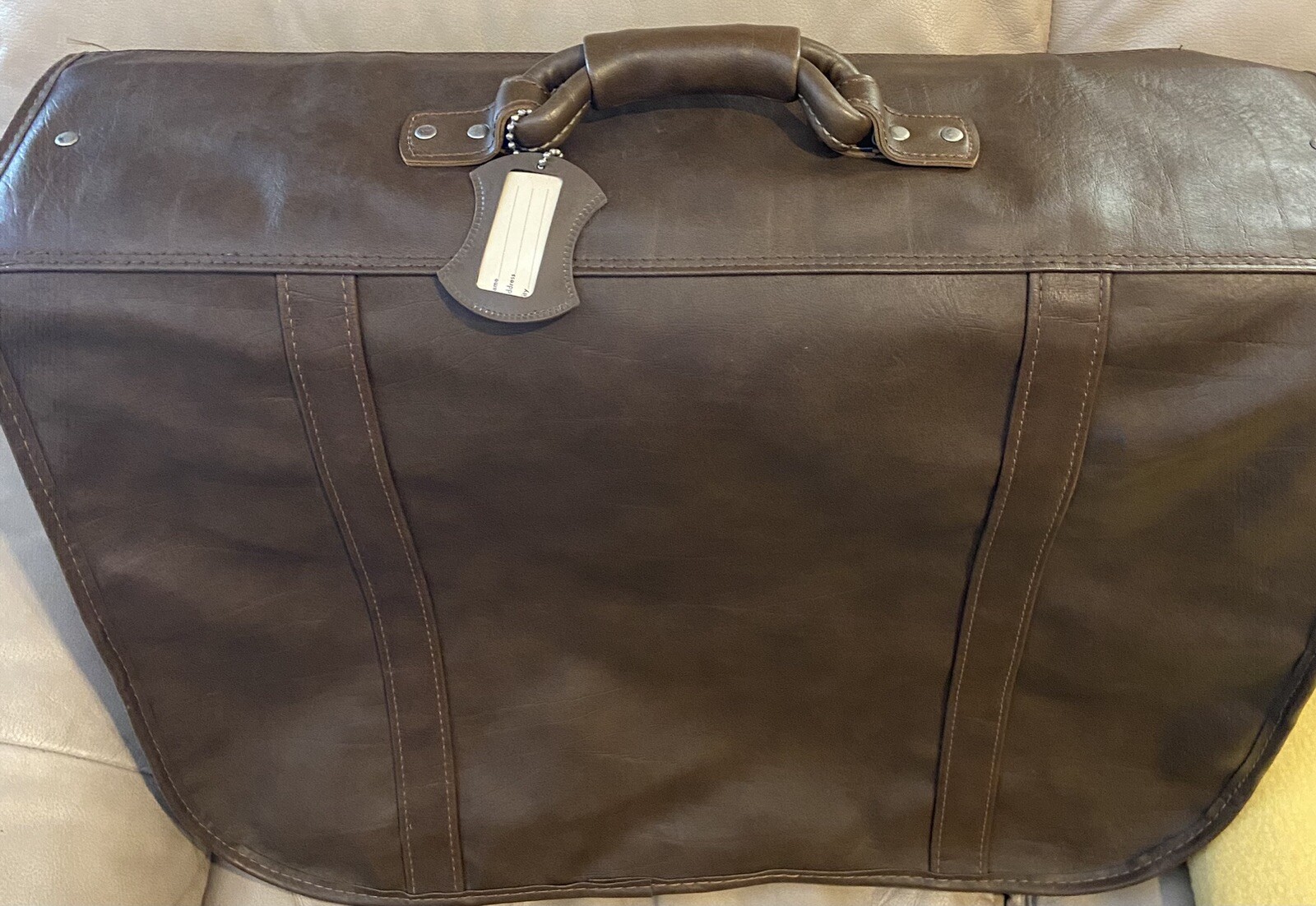 Vintage American Tourister Escort Garment Bag Faux Leather Good Condition *READ