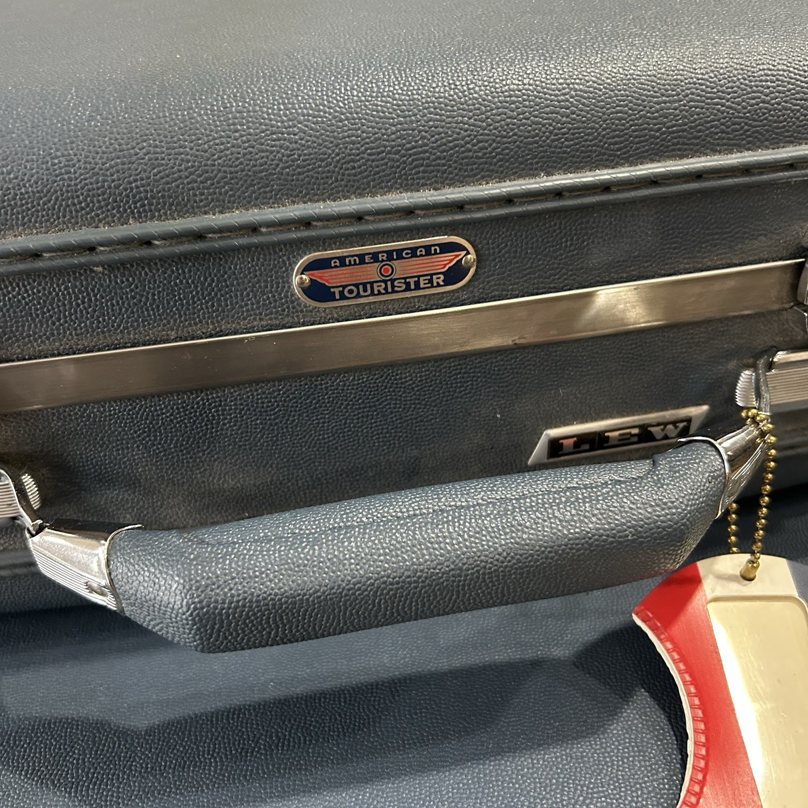 Vintage Lot 2 American Tourister Hard Shell Luggage Set W/Inside Accessories Tag