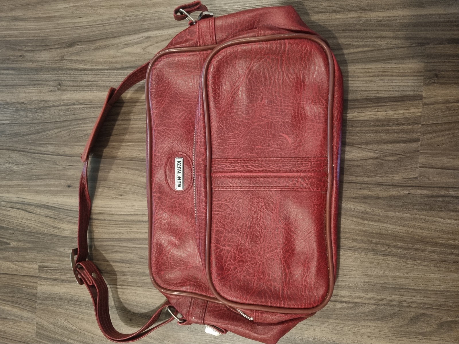 Vintage Luggage Carry On Shoulder Bag Lap Top Bag Satchel New Vista Leather