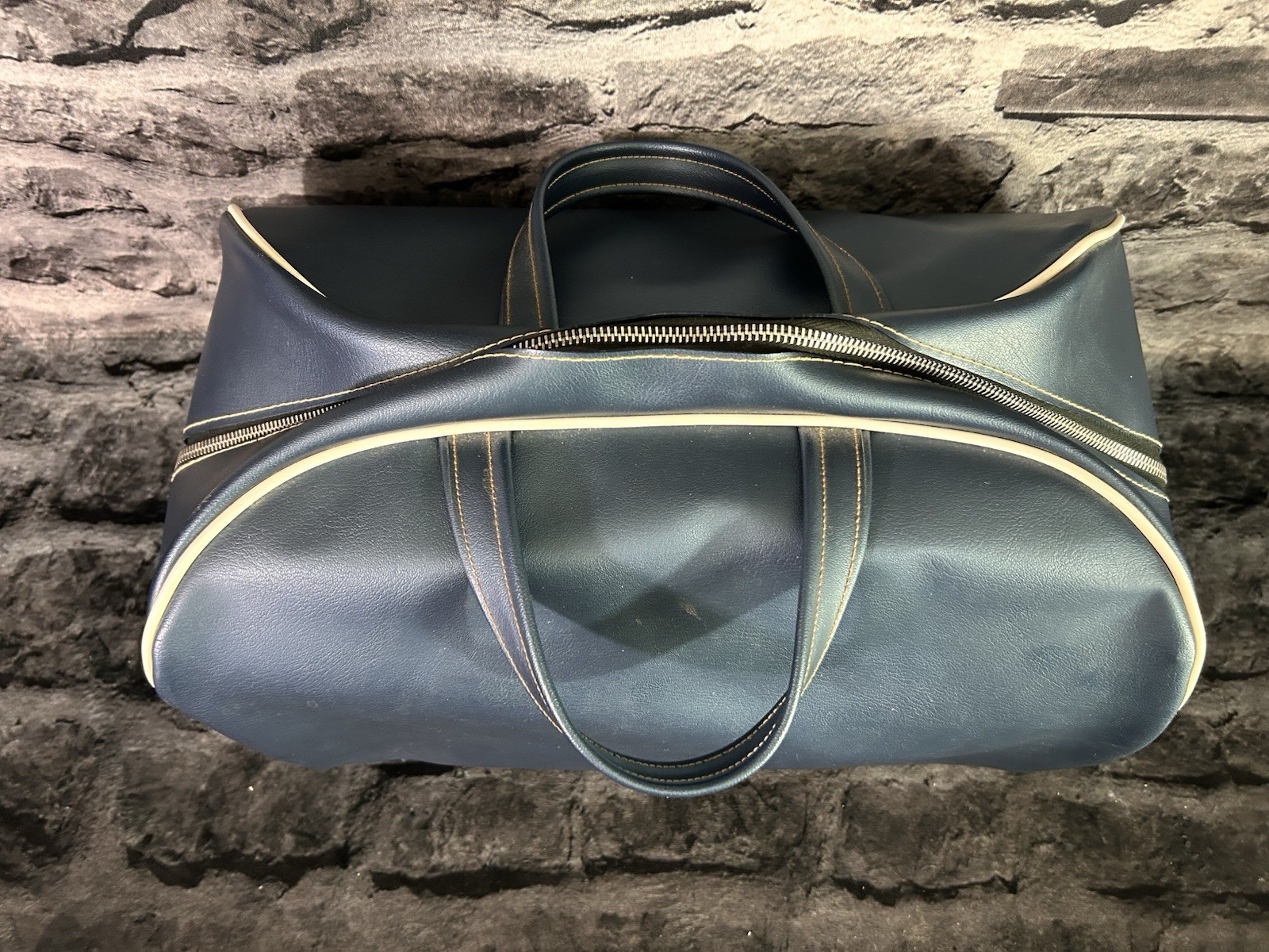 1960’s F1 Blue With White Stripe Travel Bag