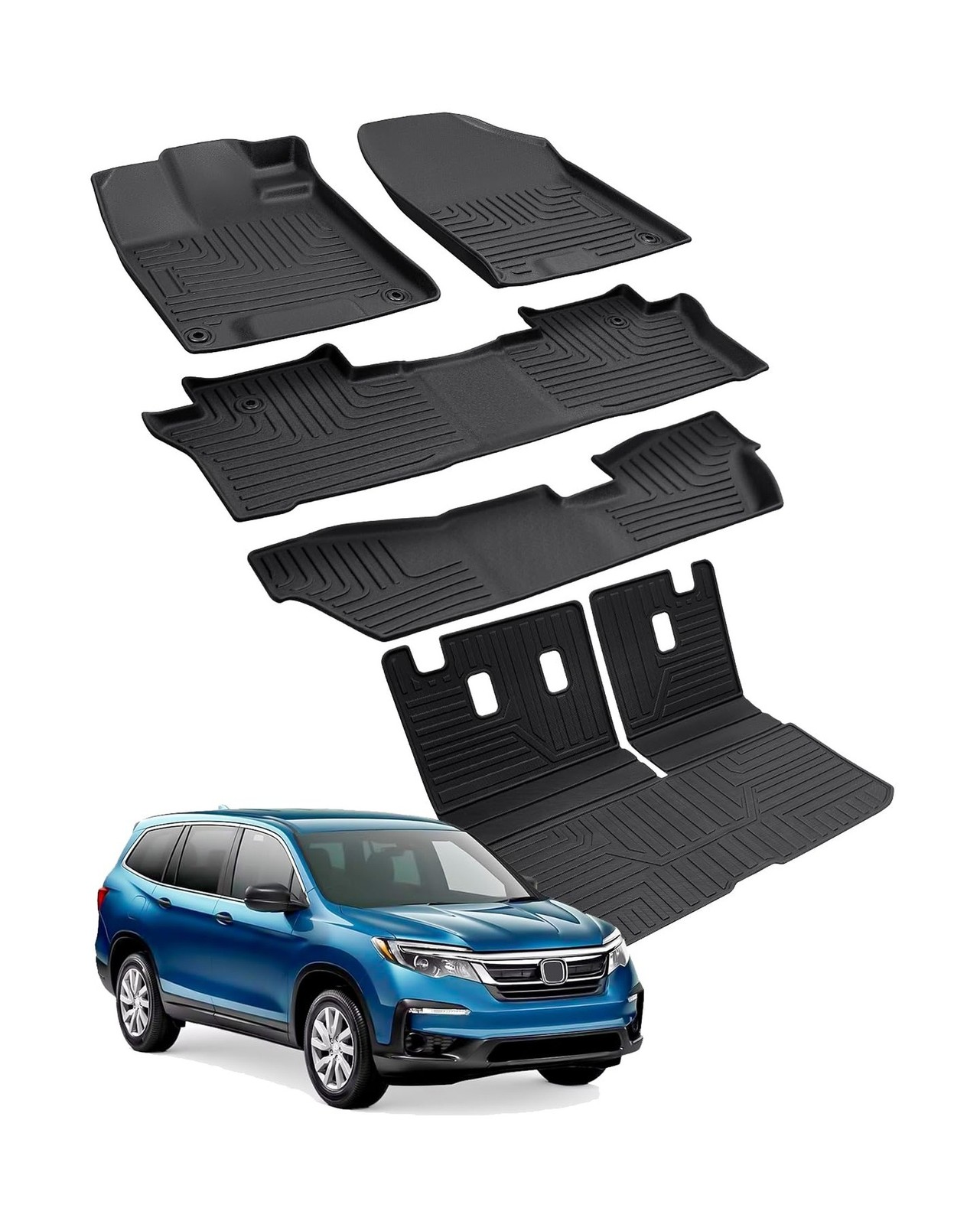 Floor Mats & Cargo Liner for Honda Pilot 2022 2021 2020 2019 2018 2017 2016, …