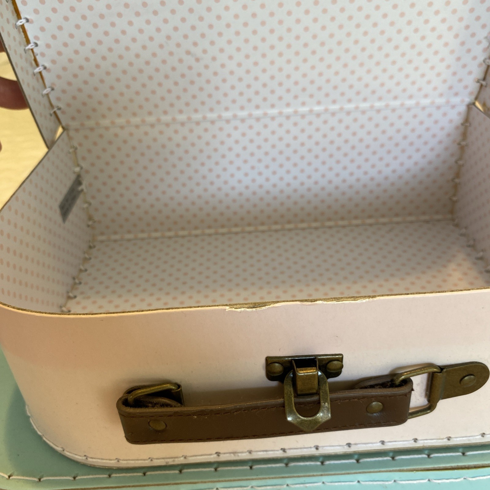 Jewelkeeper Paperboard Suitcases – Set of 3 Decorative Vintage Storage Boxes