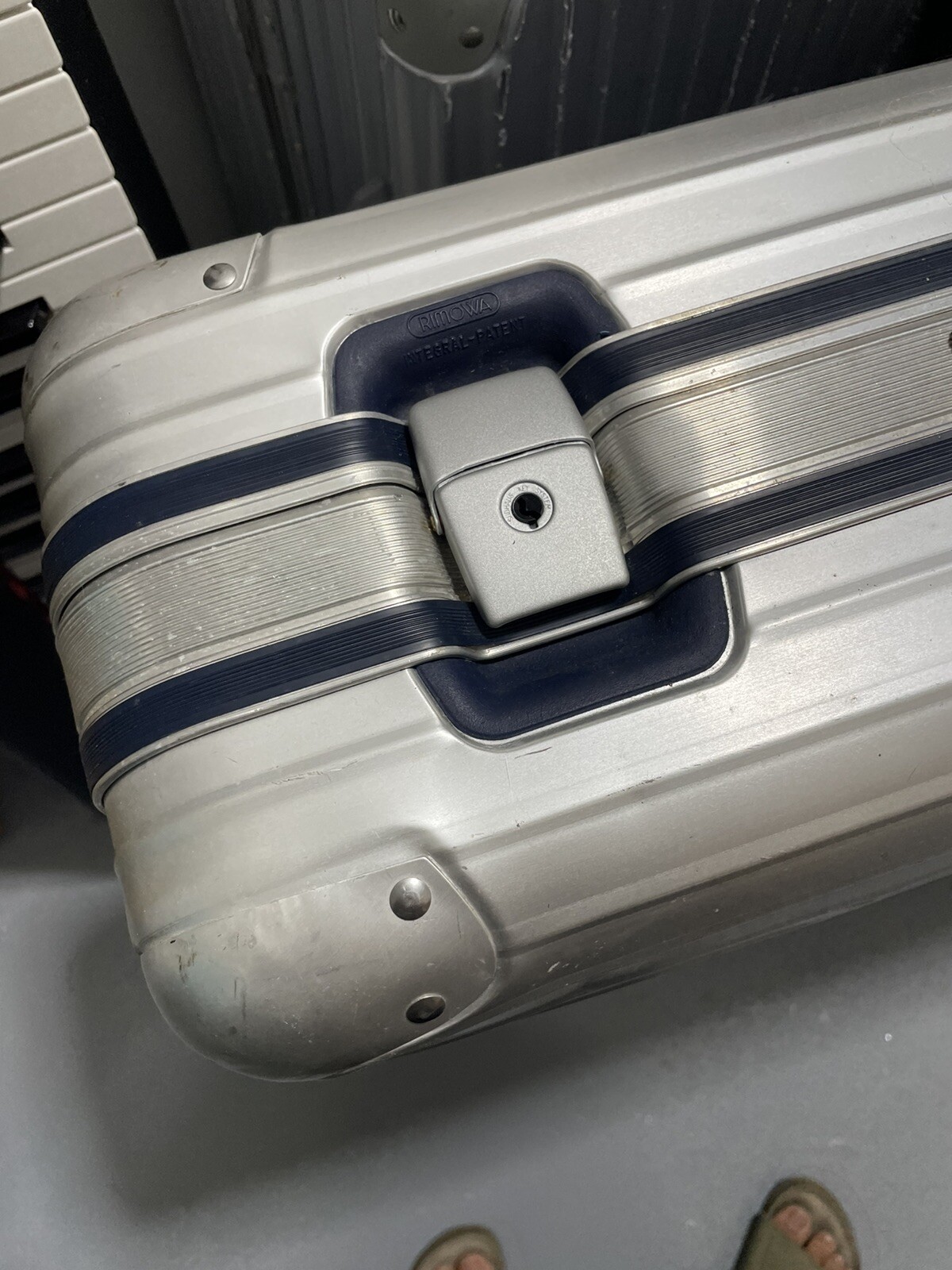 **vintage Rimowa suitcase—no keys good used condition-great Travel Look
