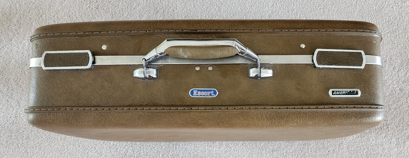 Vintage American Tourister Escort 2 Peice Brown Luggage
