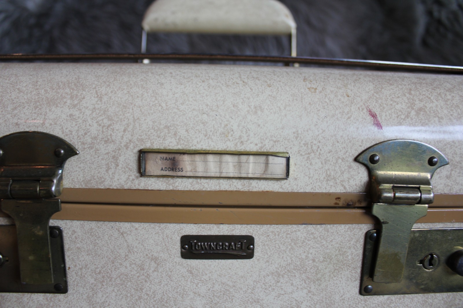 Vtg Towncraft Train Case Cosmetic Makeup Luggage Suitcase Travel Bag NO KEY
