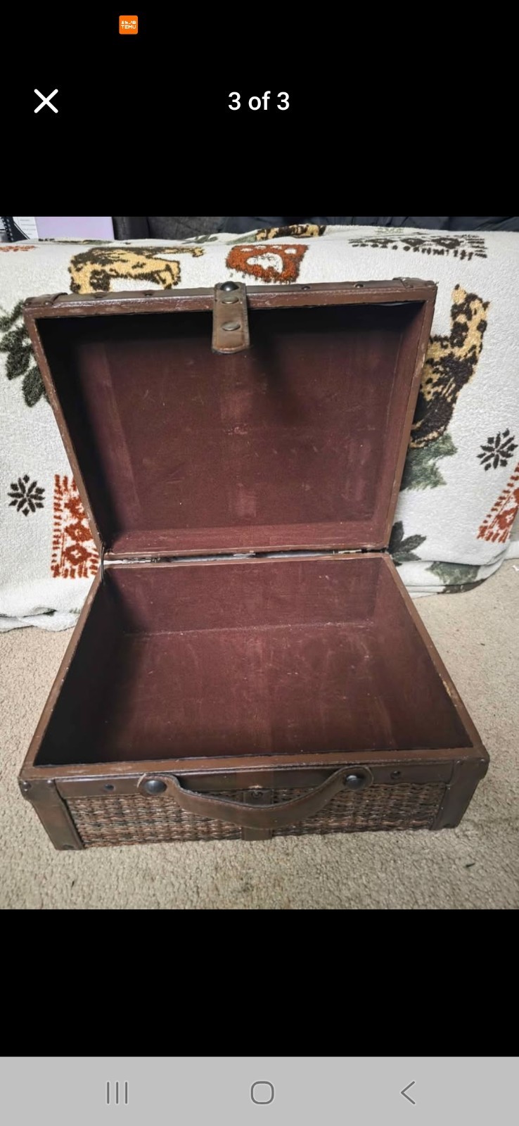 beautiful brown weaved box