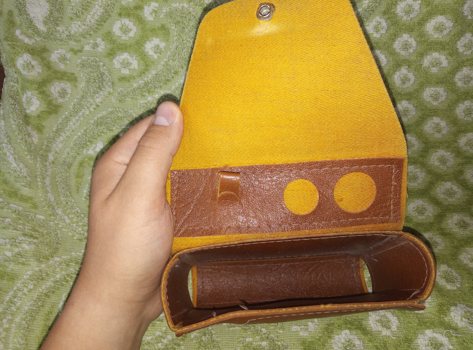 Vintage USSR 1970’s razor cover Case with mirror (only case)