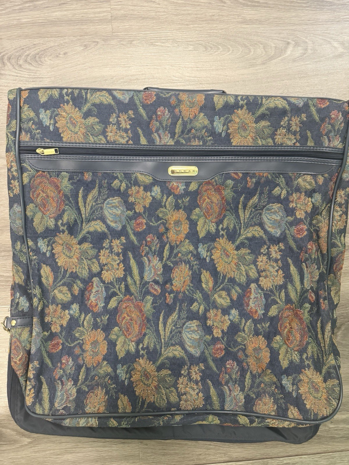 Vintage Tapestry Garment Bag Floral Travel Hanging Clothes Suitcase