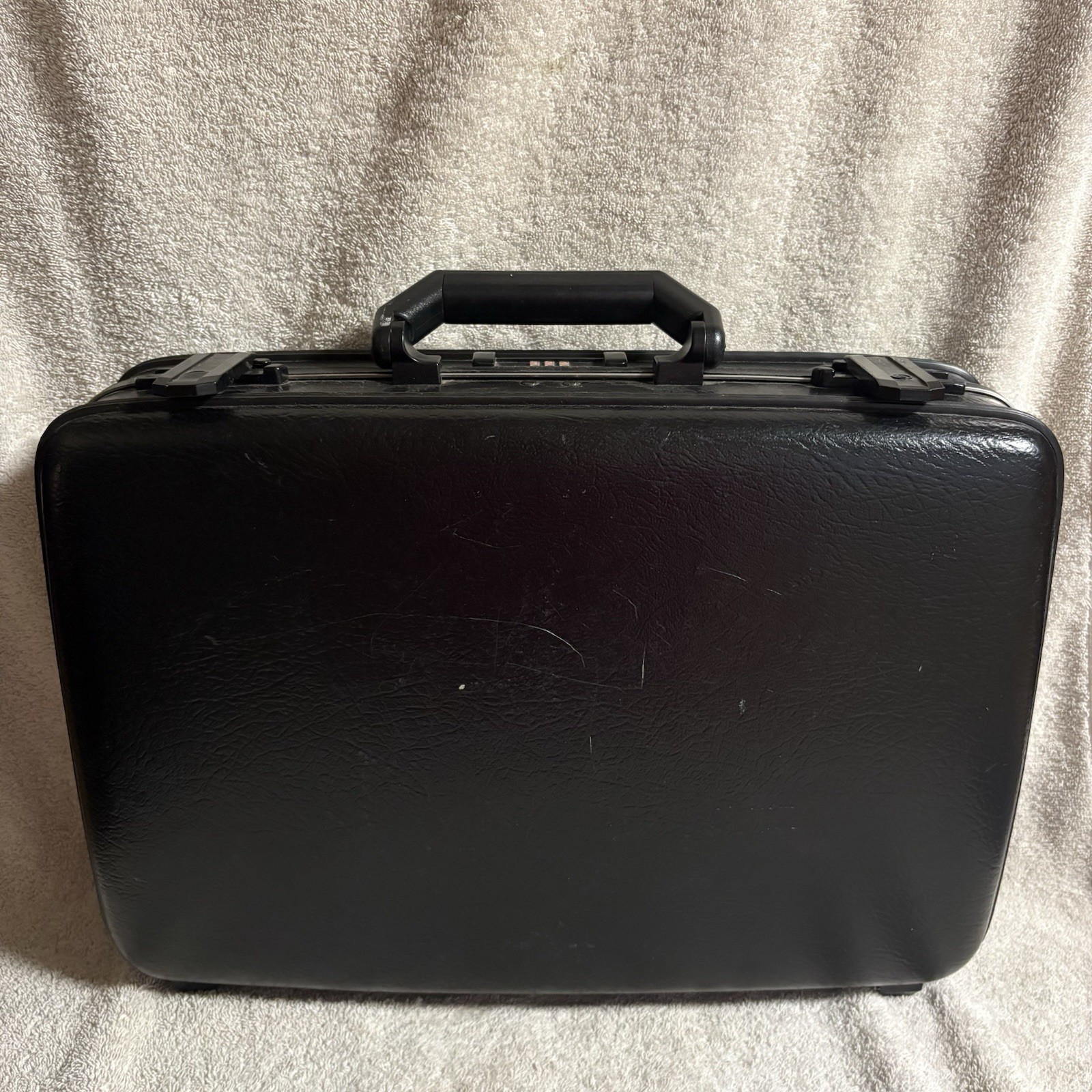 Vintage American Tourister Hardshell Briefcase Attache Combination Lock Black
