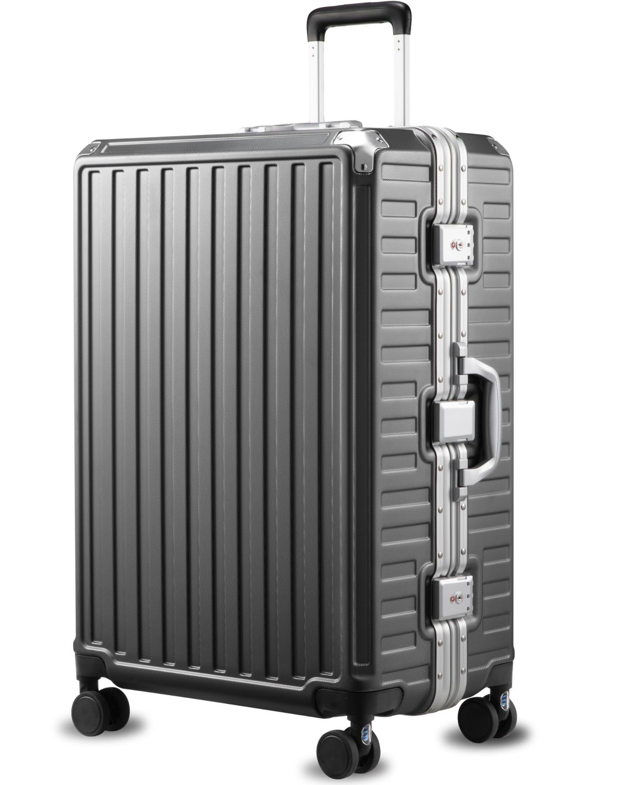 Luggex Checked Suitcase Spinner Wheels 8010S Aluminum Frame Zipperless