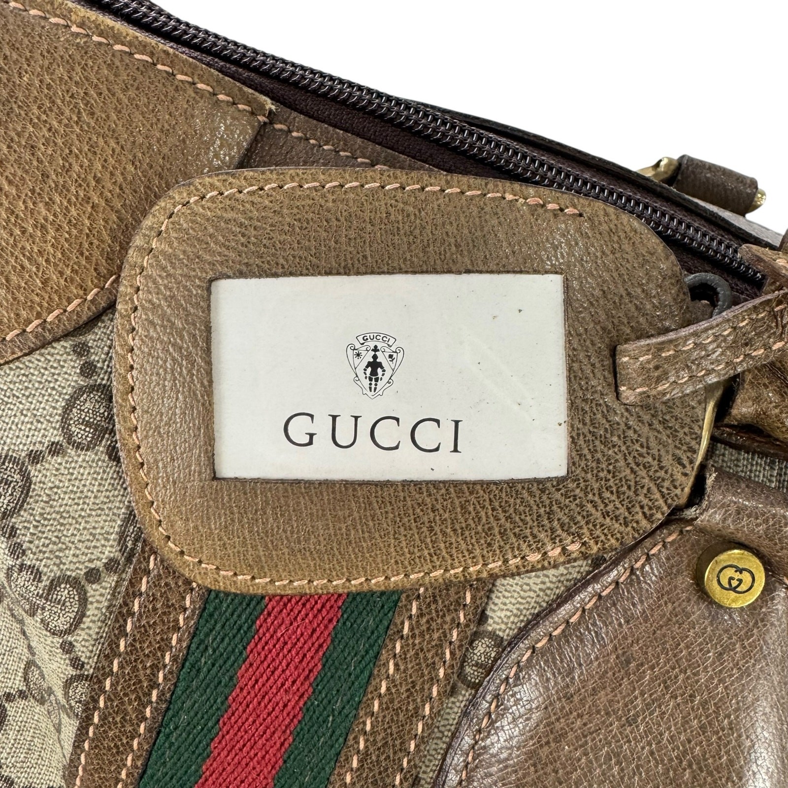 Gucci Vintage Monogram Sherry Line Travel Bag