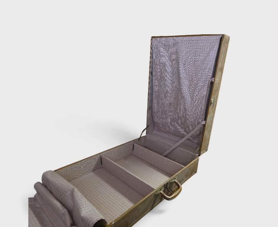 1930s Samsonite Vulcanized Fiber Travel Trunk Suitcase Antique Luggage