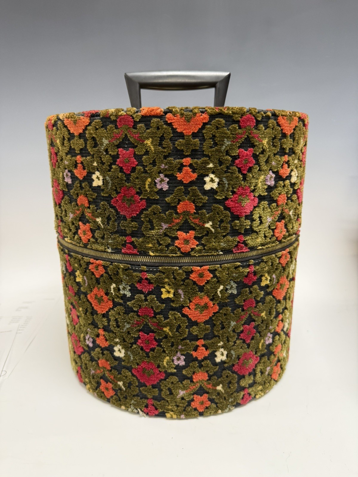 Vintage Munro Carry All Mid Mod Flower Retro Hat Wig Train Case Luggage MCM