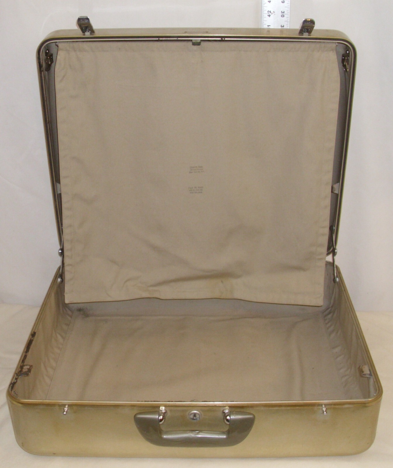 HALLIBURTON VINTAGE ALUMINUM METAL LUGGAGE SUITCASE