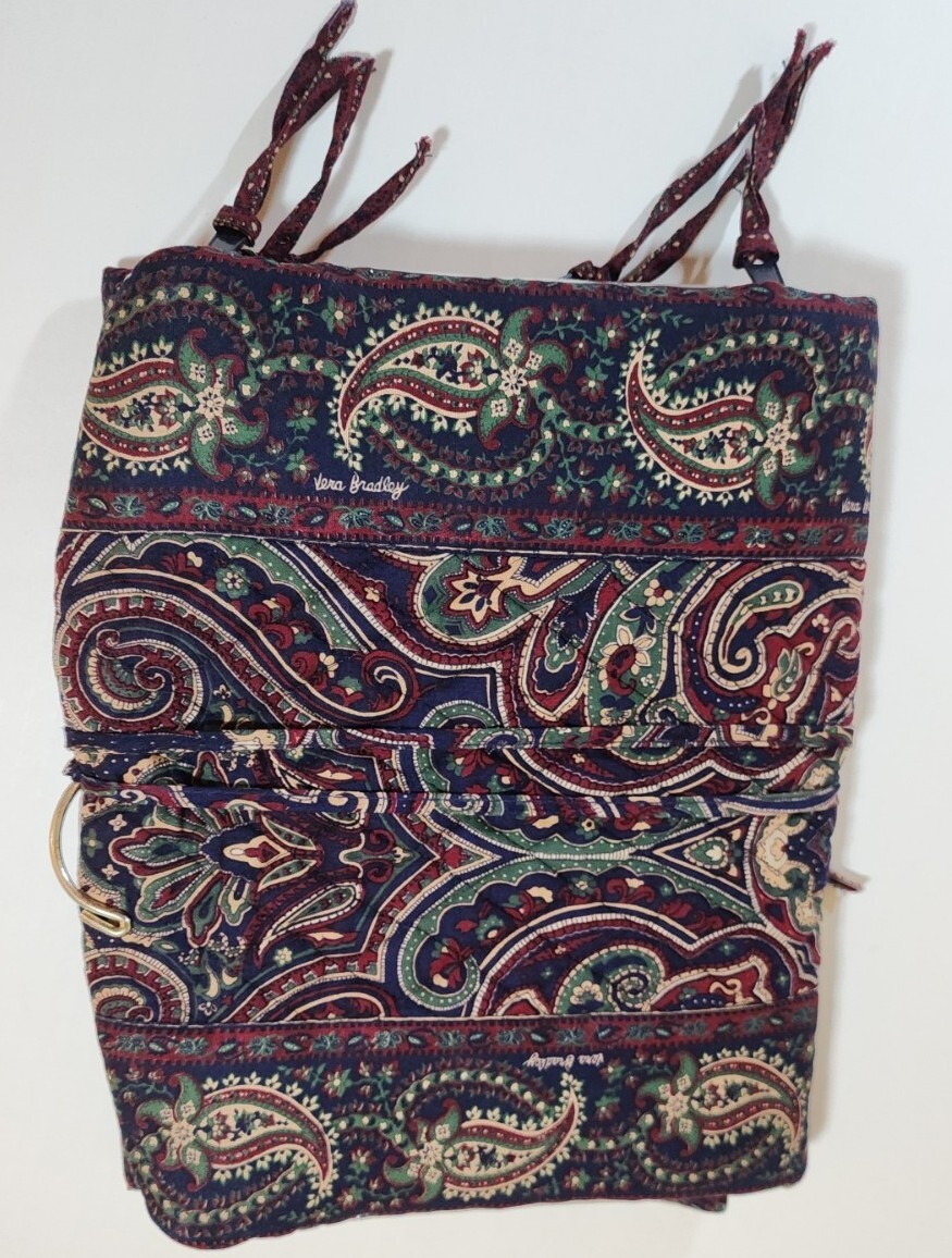 Vtg Vera Bradley Retired “Medallion” Garment Bag + Hanging Travel Organizer Bag