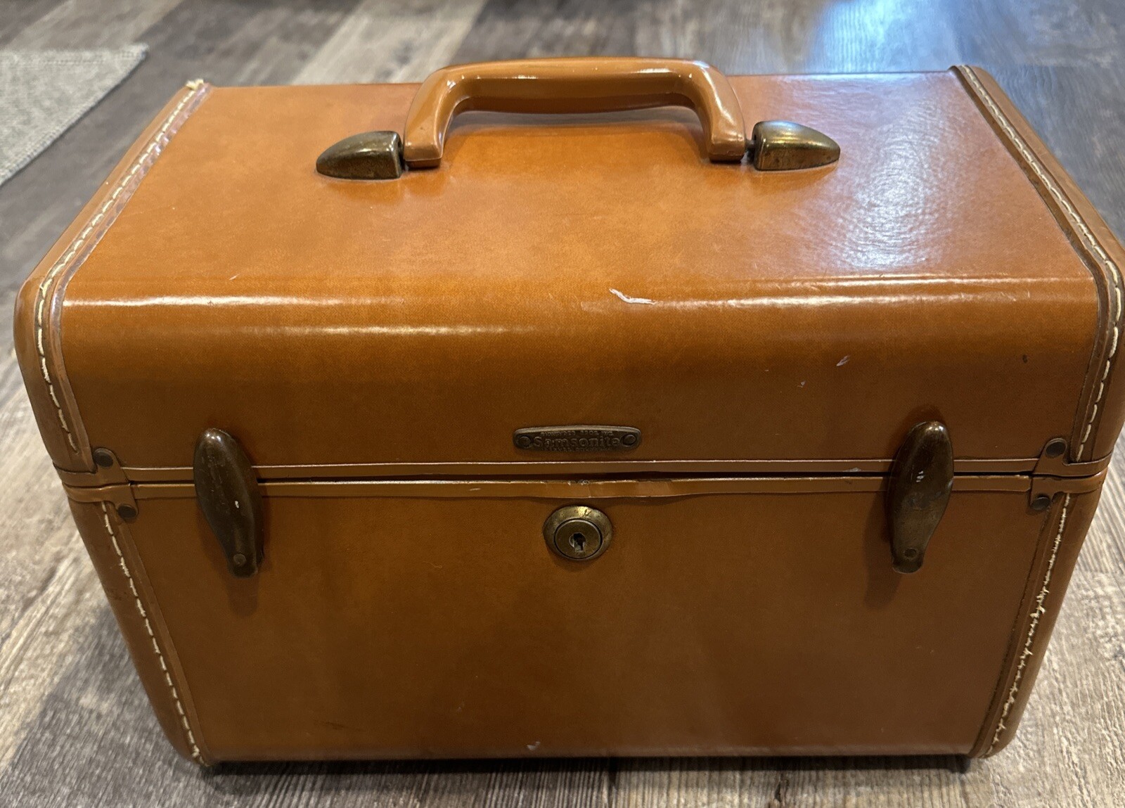 Vintage Samsonite Streamlite Train Case Mirror Luggage Shwayder Bros