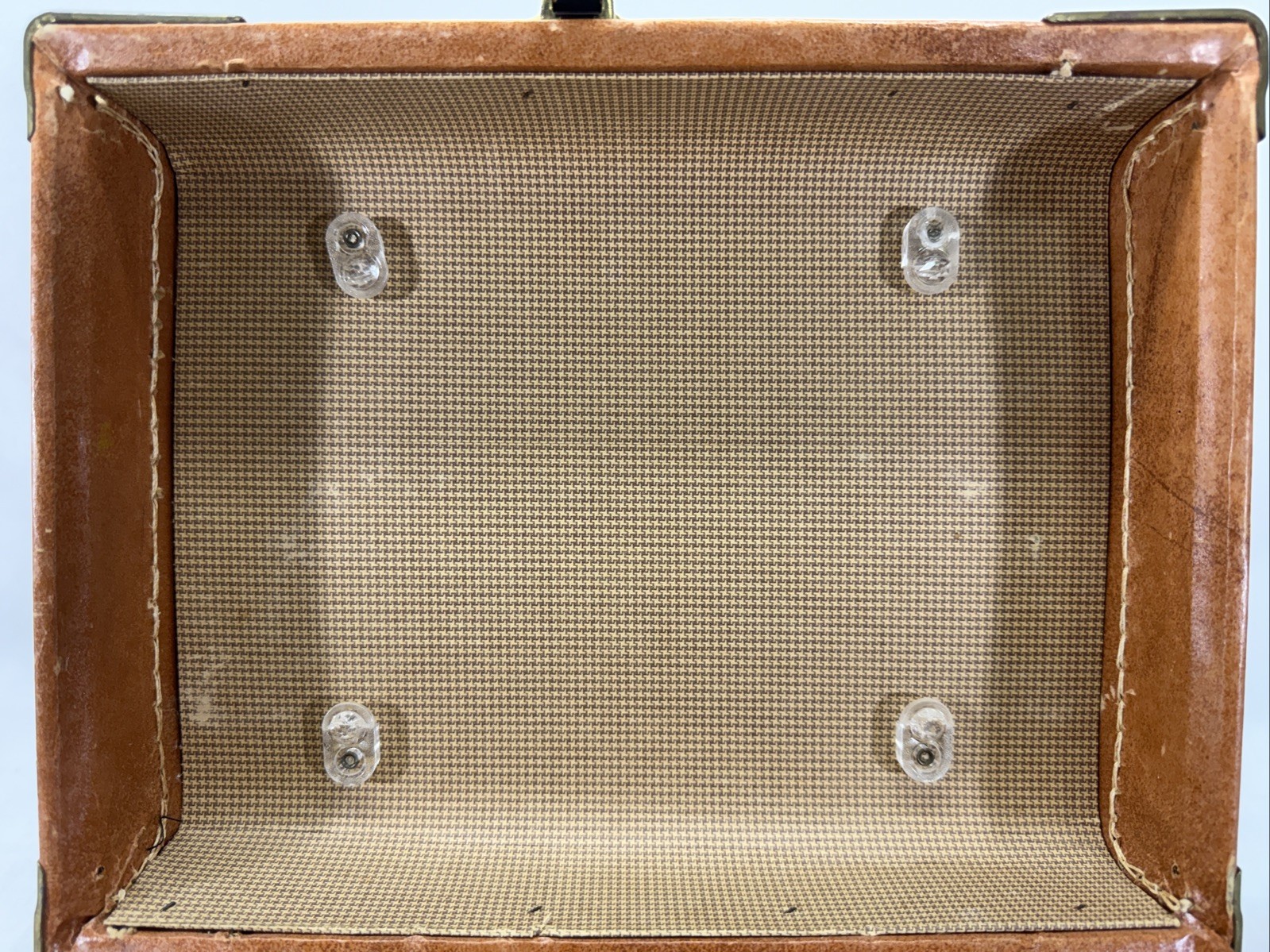 Vintage 50’s JC Higgins Hard Shell Fine Luggage Train Makeup Caddy Case Mirror