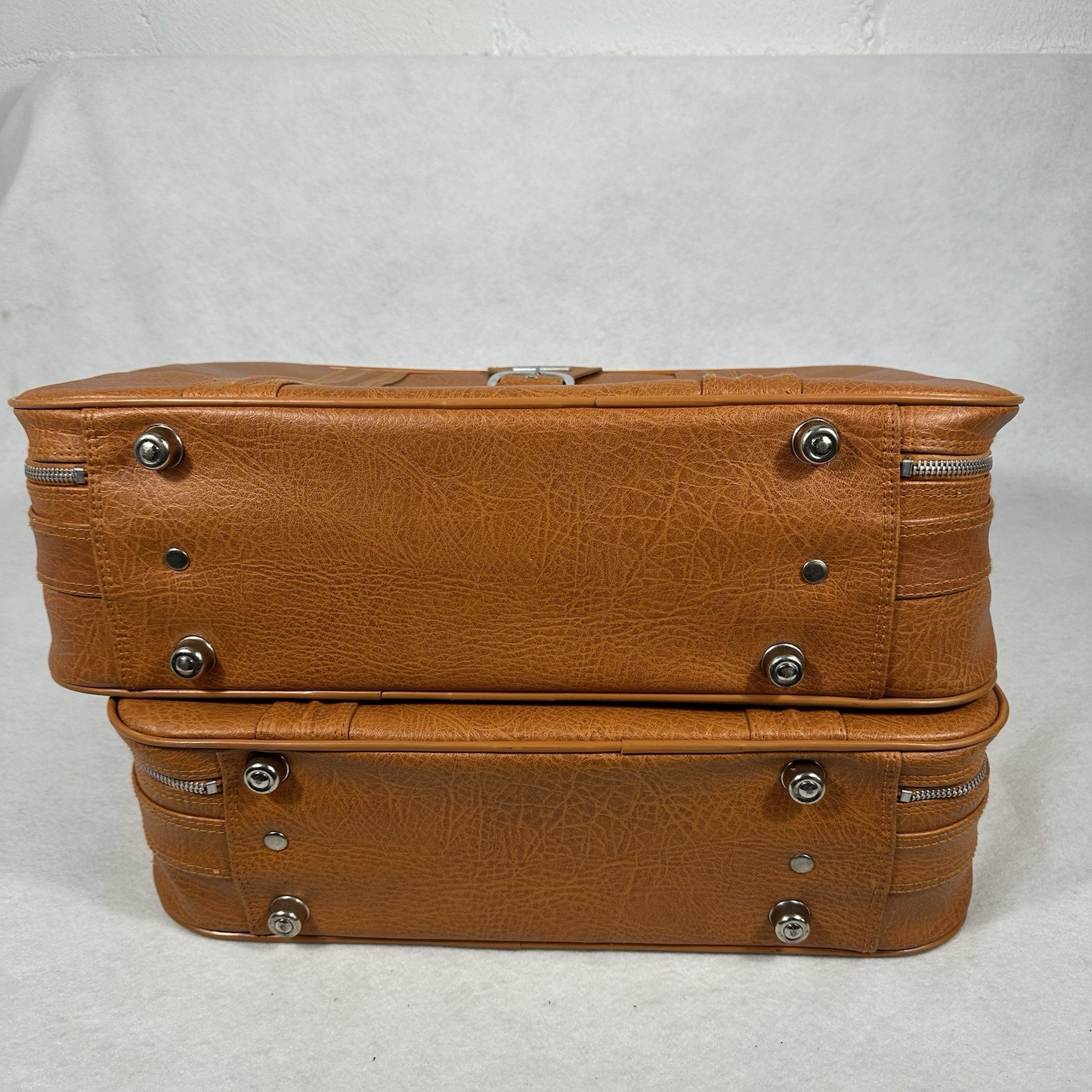 World Traveler 2-Piece Luggage Brown Faux Leather