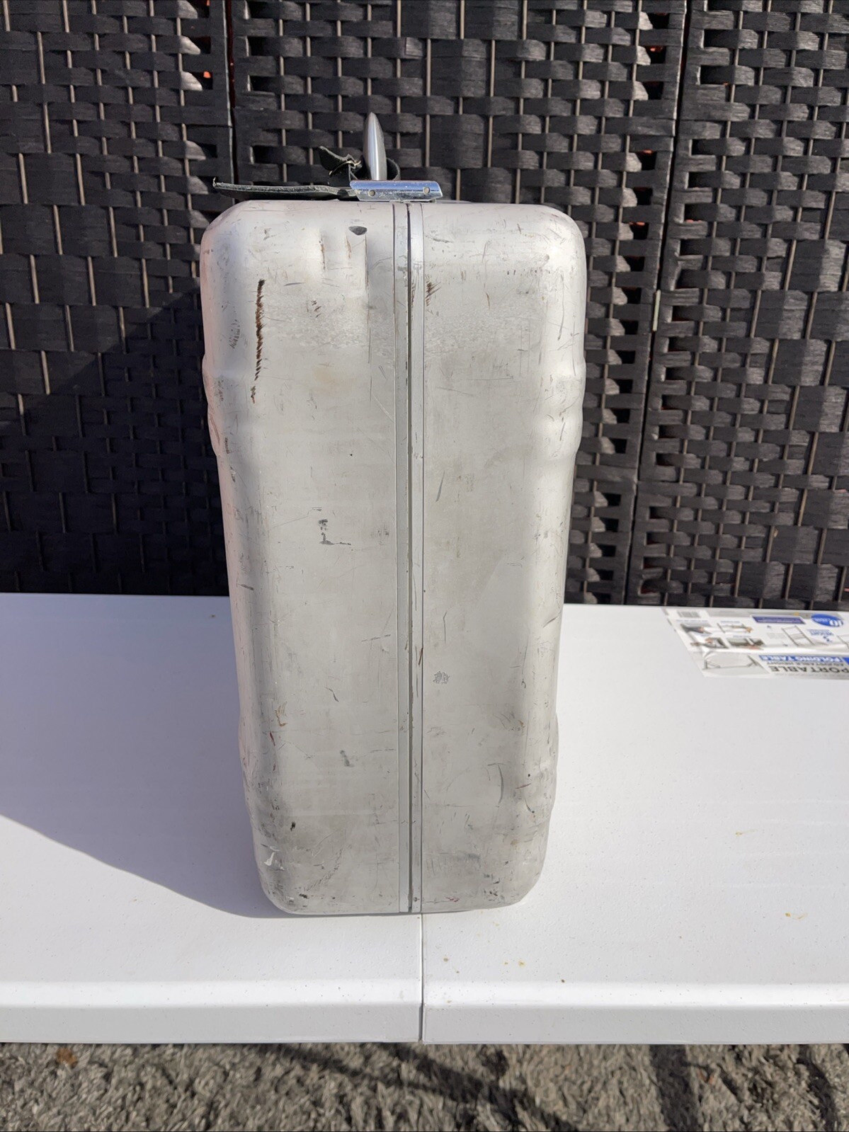 Vintage Halliburton Aluminum Suitcase Cloth Interior 24 x 18 x 8″