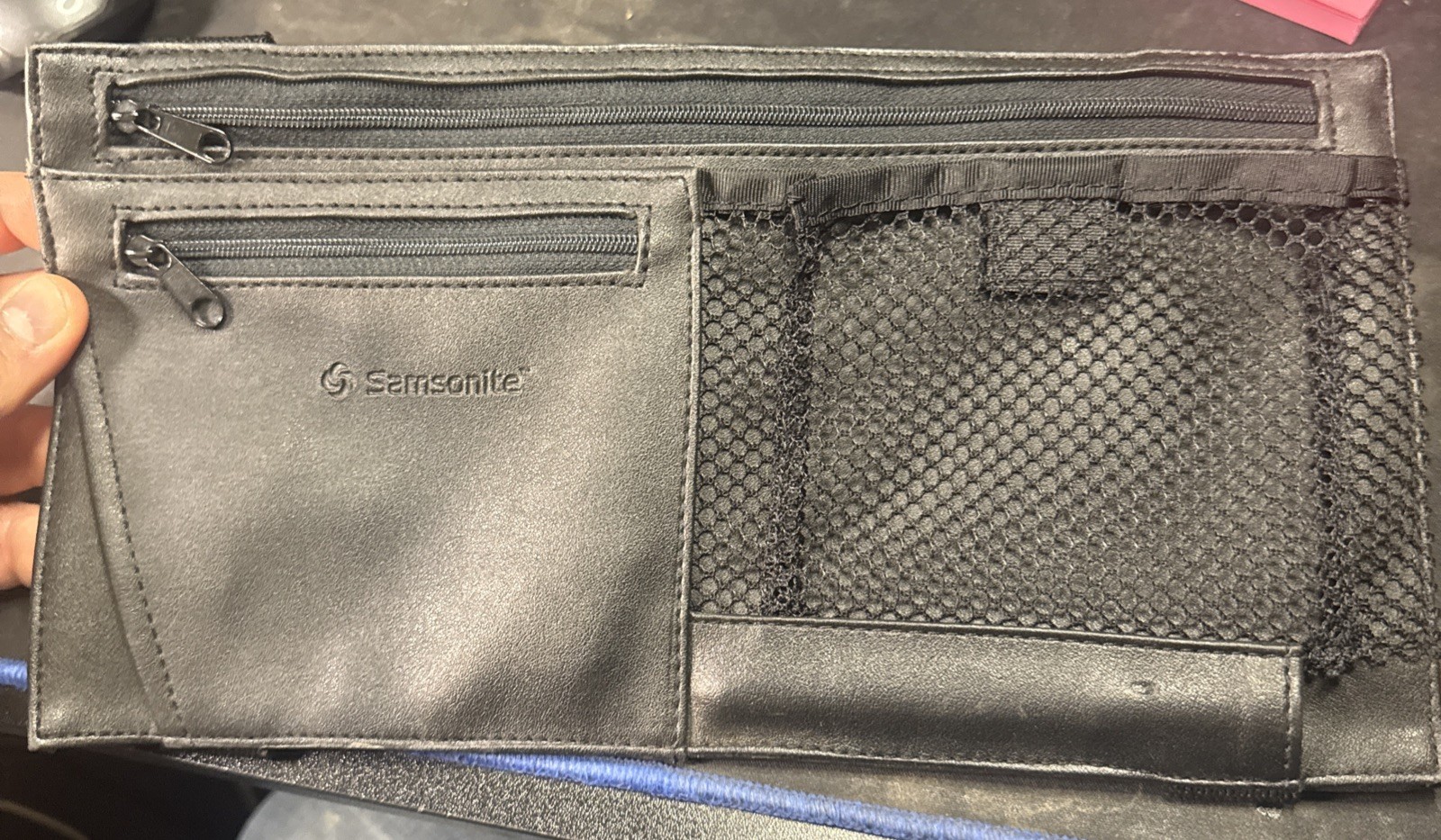 Samsonite Suitcase Leather Money Belt Zipper Closure Hide Money Case Travel