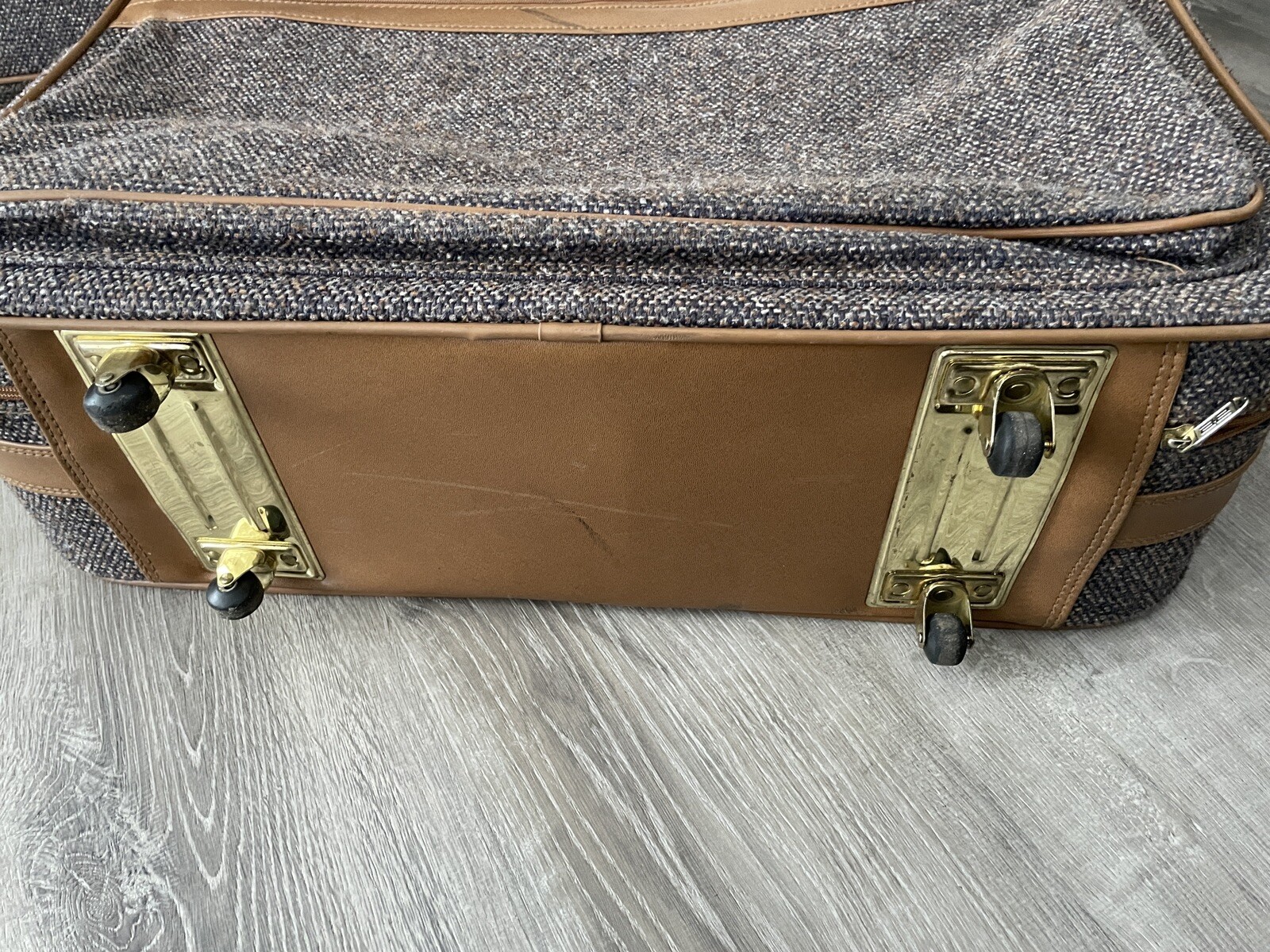 Rare Vtg Amelia Earhart British Tweed Luxury Series Luggage Set Of 4!! Excellent