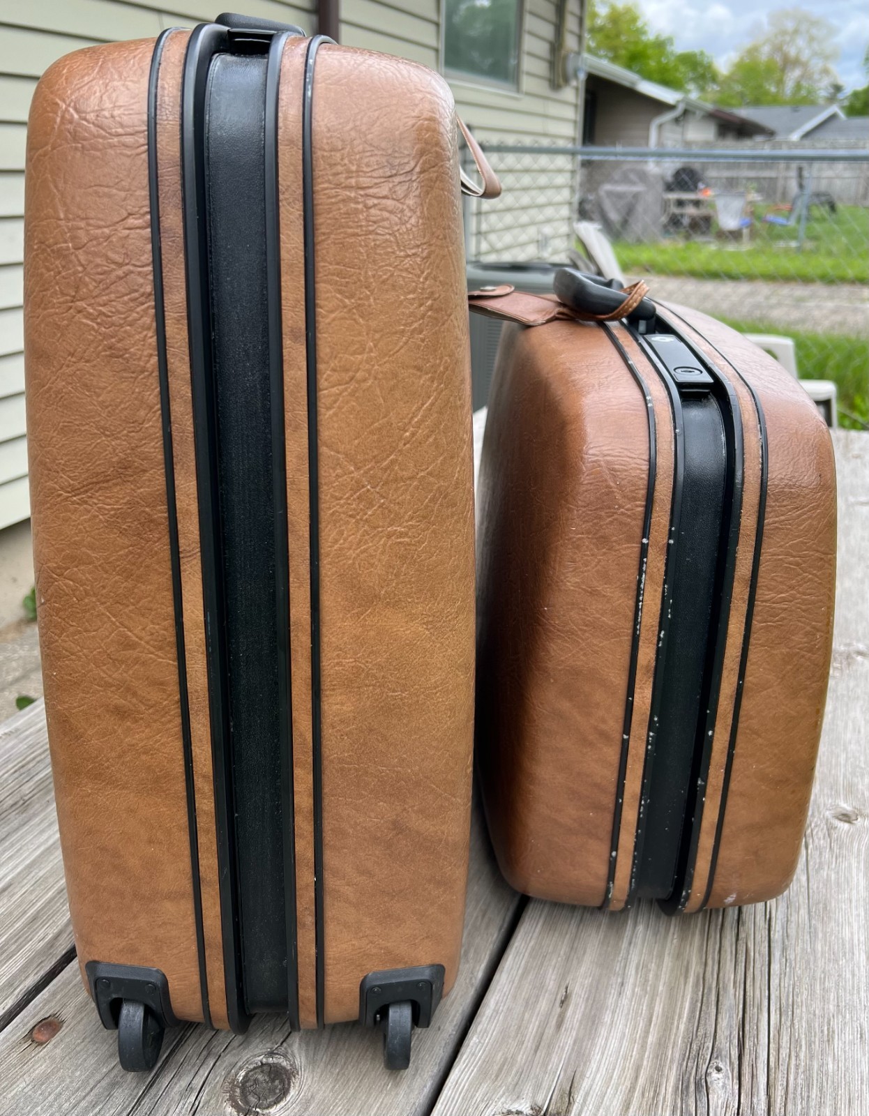 VTG 1982 Samsonite Survivor CarryPak 46 Luggage Set – 27” Wheeled & 20″ Carry‑On