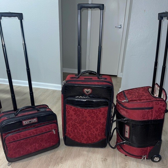 9 Piece Vintage Brighton Luggage Complete Set