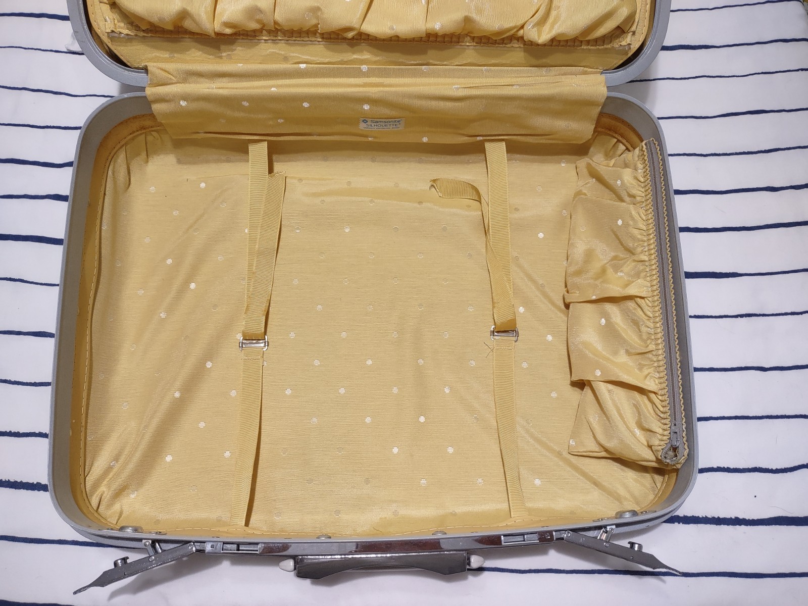 Samsonite SILHOUETTE-Samsonite Denver Corporation; Beige and Yellow inside.