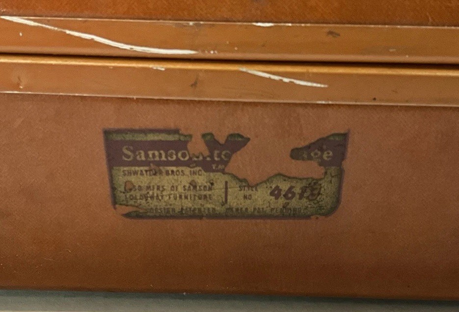 Vintage Samsonite Shwayder Bros Hardshell Brown Leather Briefcase 4615 No Key