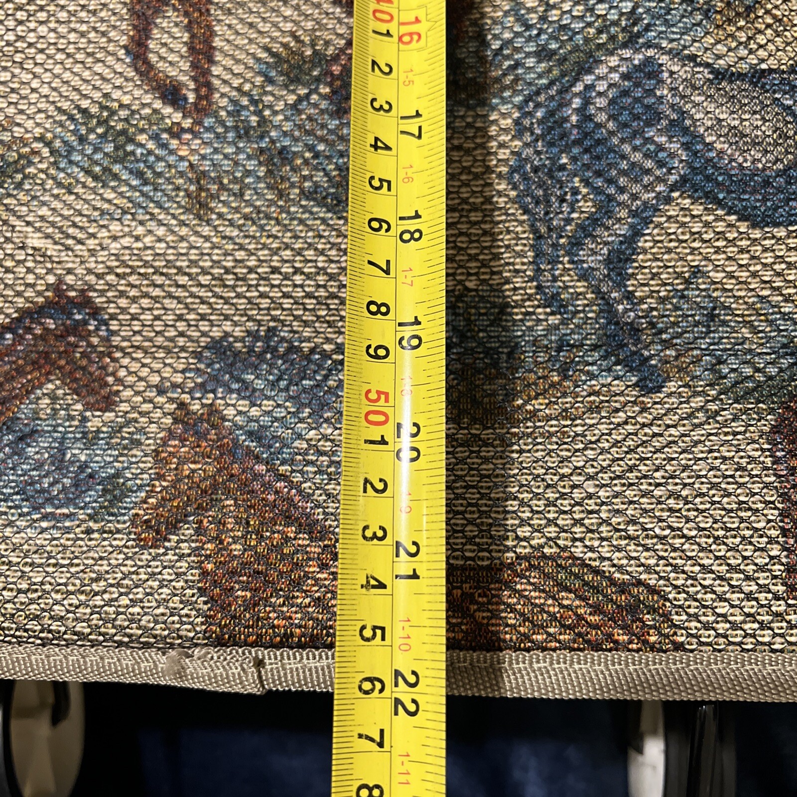 Vtg 90s Rolling Tapestry Horses Travel bag Tote w/Foldable Collapsible wheels
