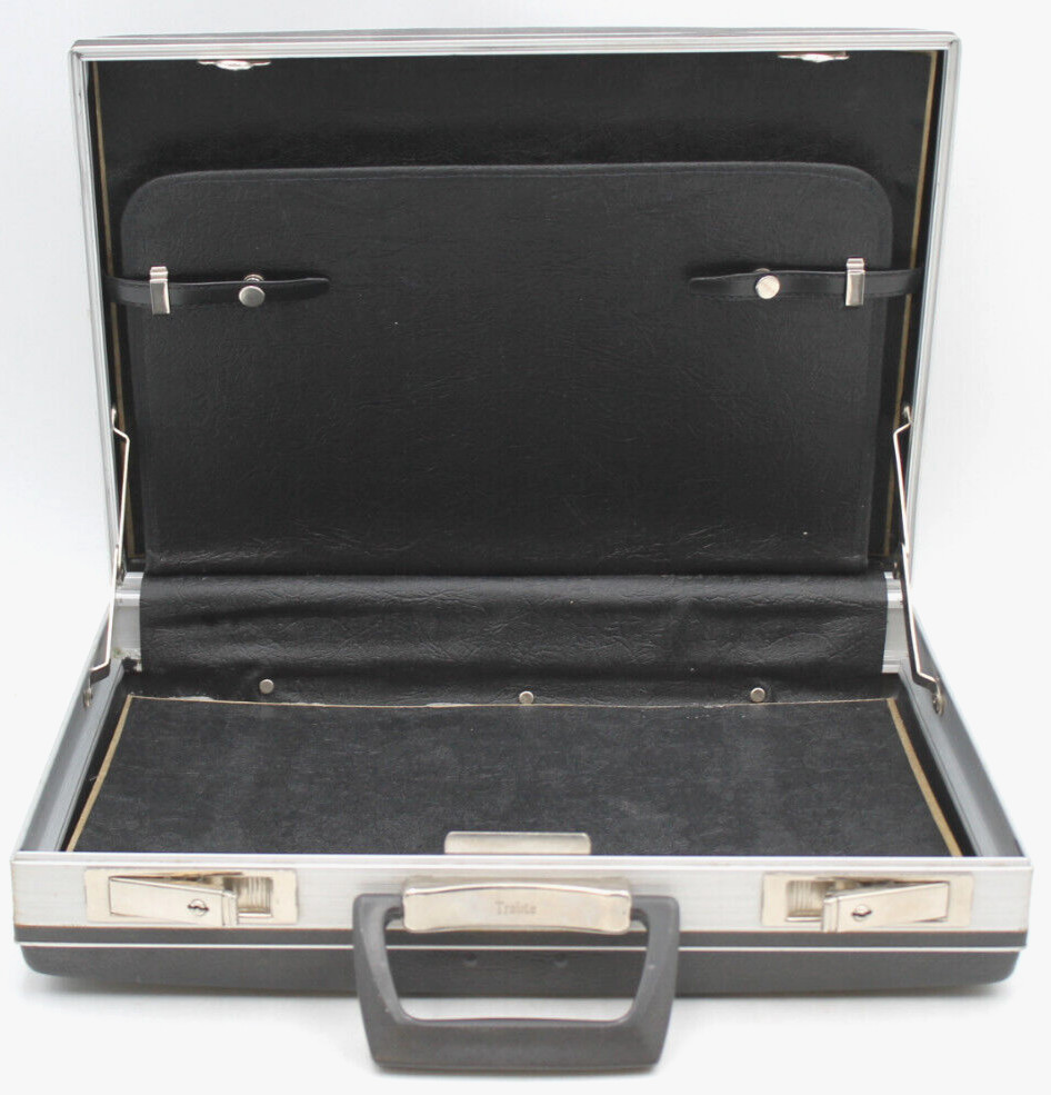 17x12x4″ Gray Hardside Hard Shell TROLITE Briefcase Snap Lock No Key +++++++++++