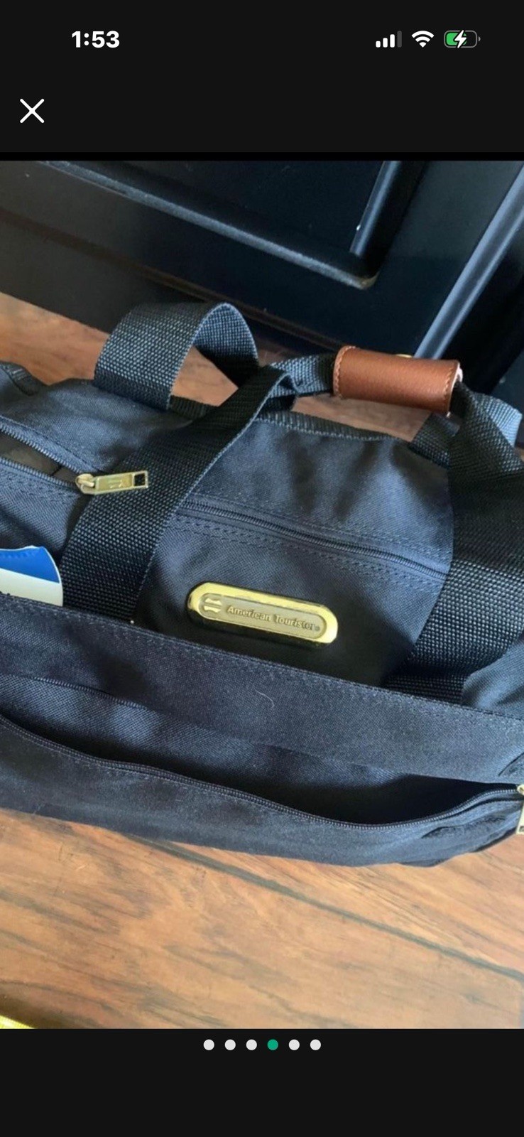 Vintage American Tourister Travel Bag Black Carry On Tote Bag USA