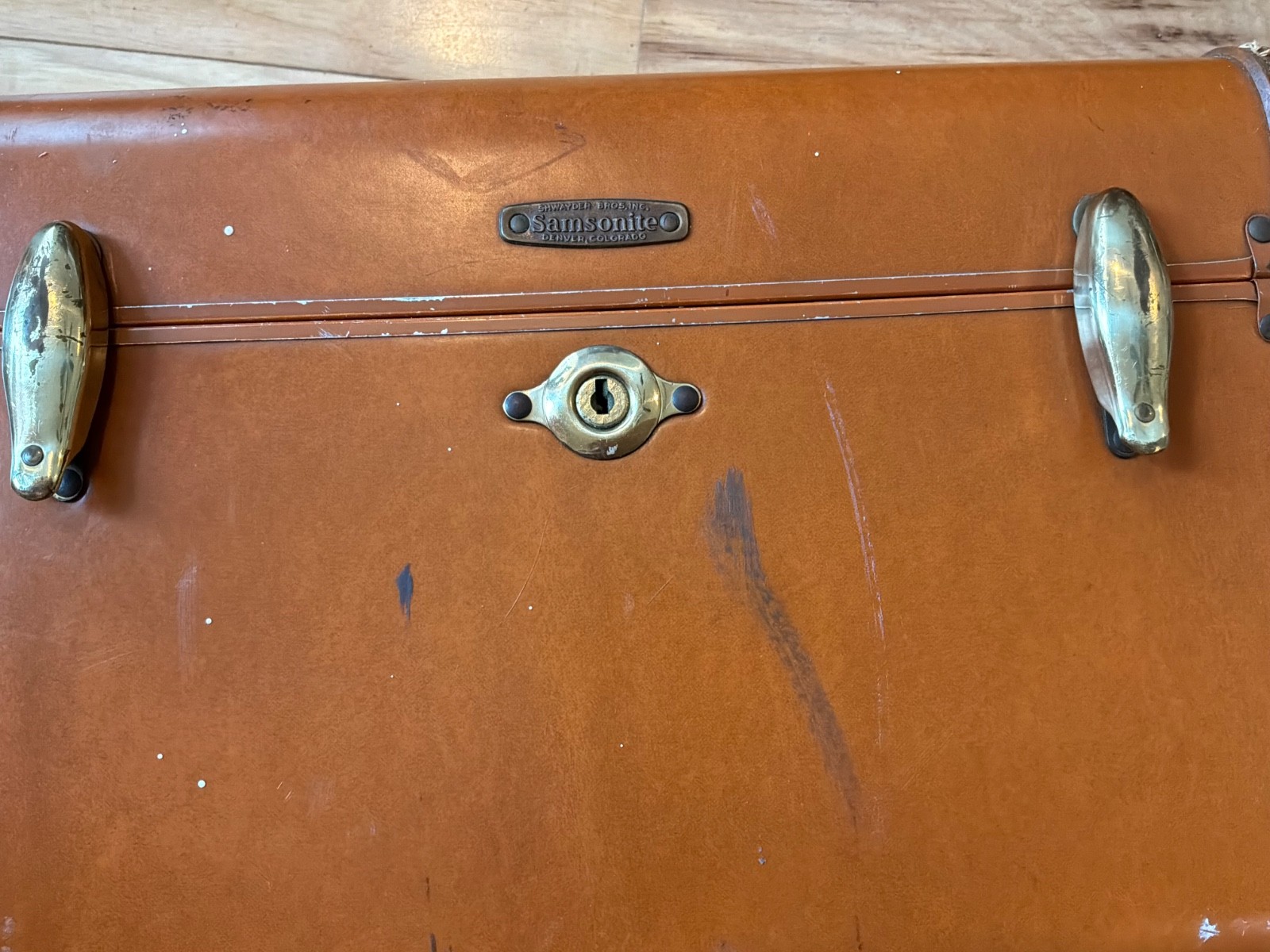 Vintage Samsonite Schwayder TRAIN CASE Streamlite Brown Luggage