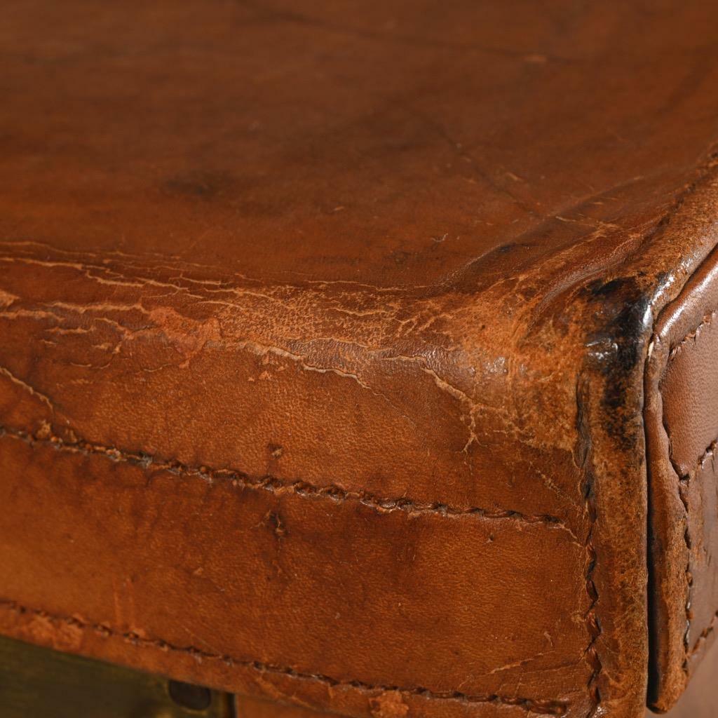 Peal and Company London Bridle Leather Suitcase Vintage