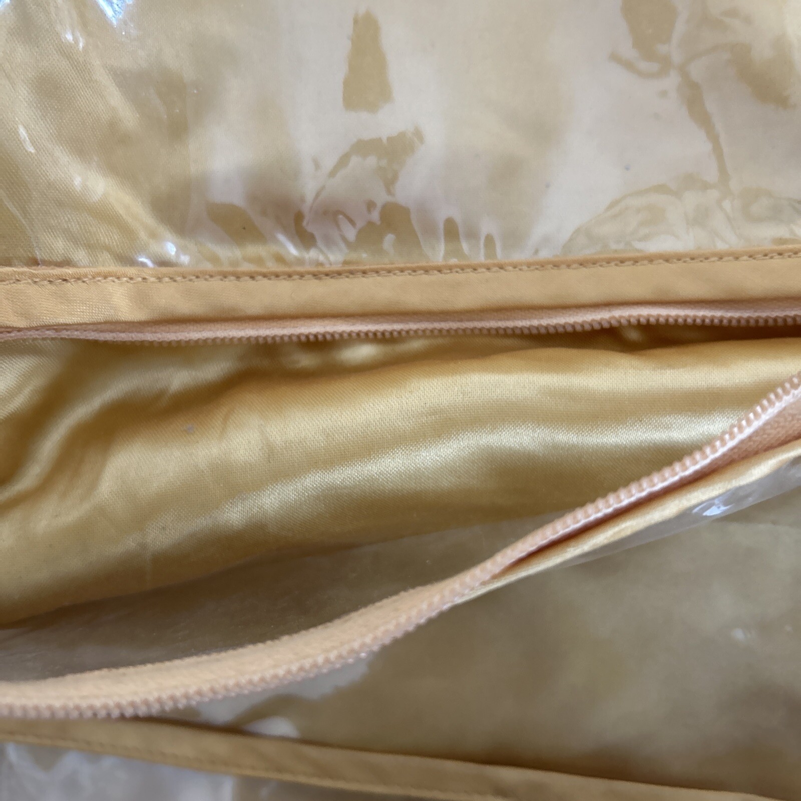 Vtg 40s Fabric Lingerie Bag Hanging Tri Fold Travel Home Closet Organizer 27×16
