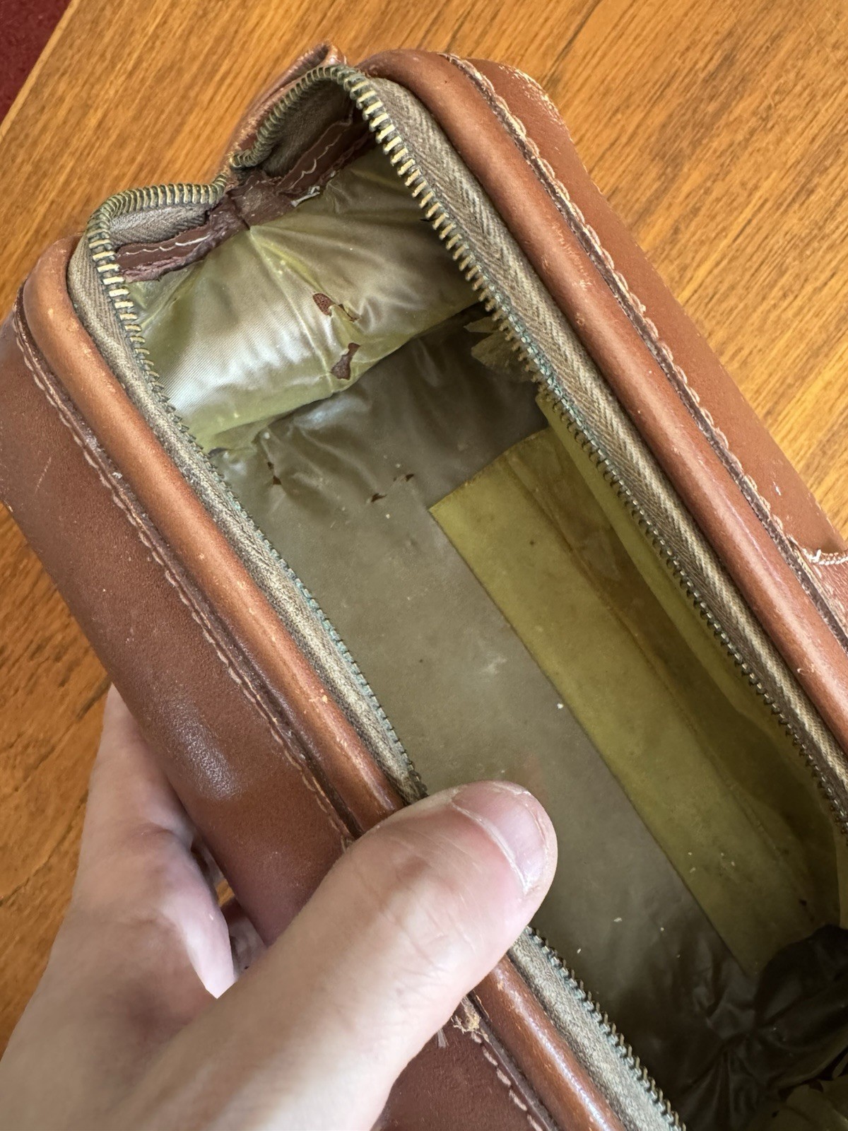 Vintage Antique Toiletry Kit 1960s Monogrammed Retro Bag Doctors Case VTG Zipper