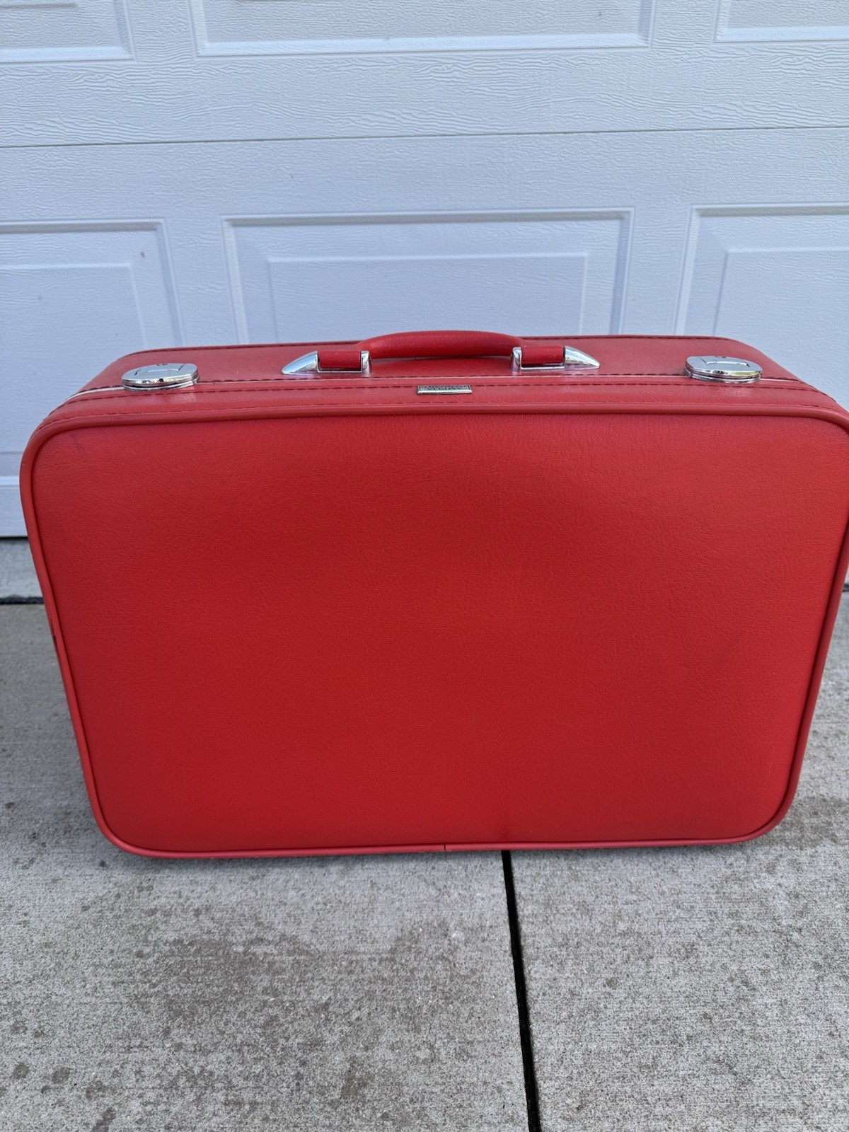 Set Of Vintage Amelia Earhart Red Travel Luggage Suitcases with KEYS
