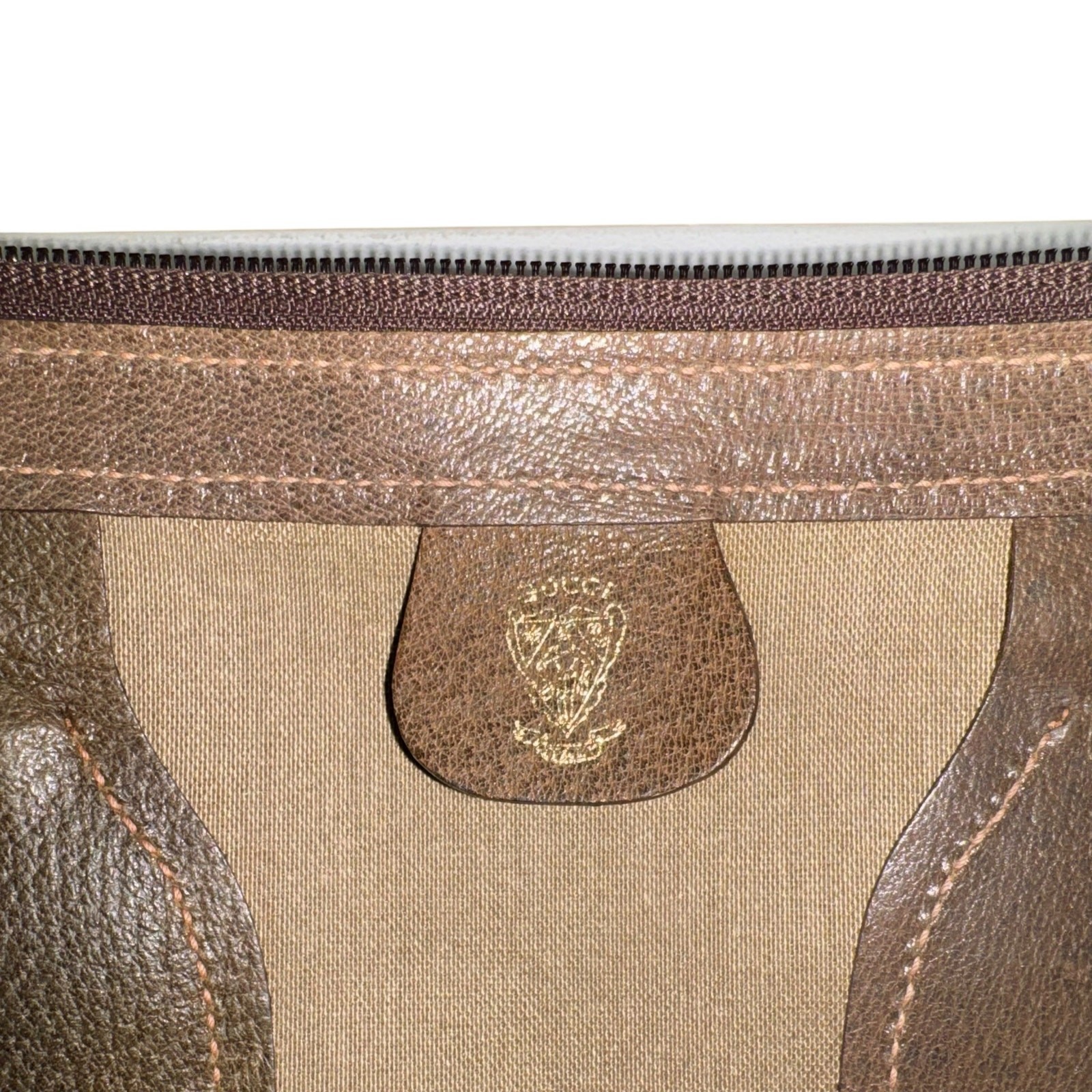 Gucci Vintage Monogram Sherry Line Travel Bag