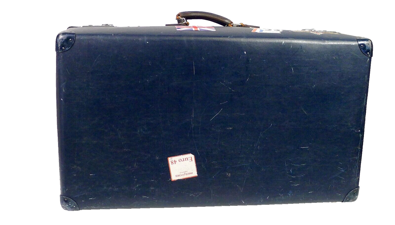 Vintage 1950’S Large Globe-Trotter Suitcase Blue Hard Shell Luggage #2